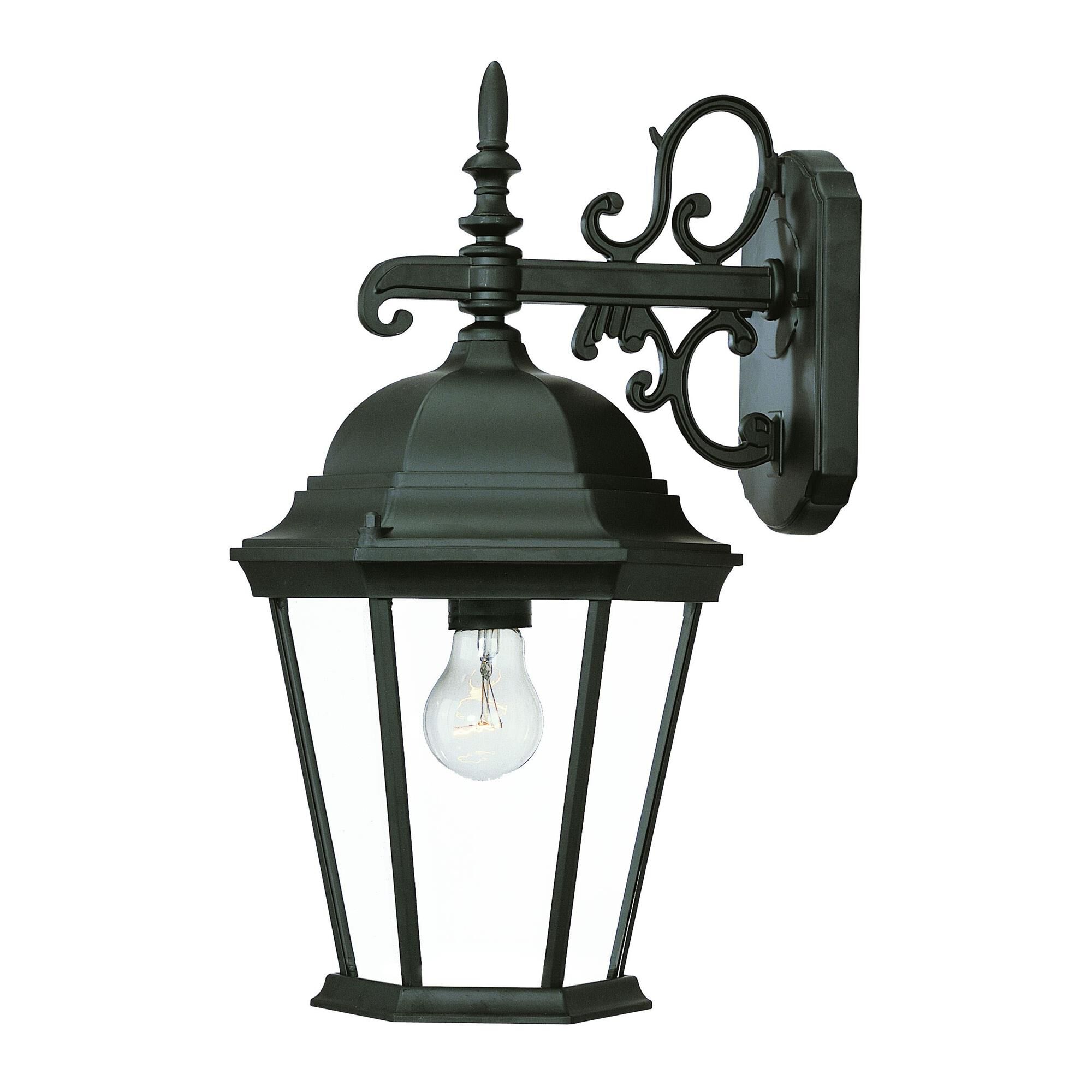 Shown in Matte Black finish and Clear glass and Clear Beveled Glass Panes shade