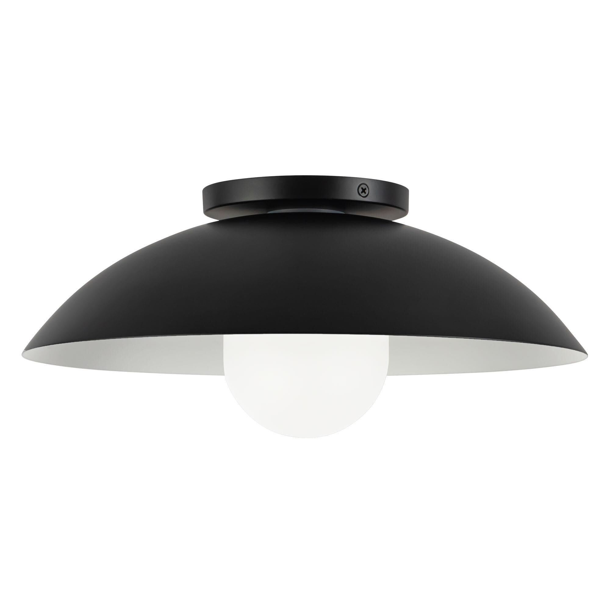 Shown in Black finish and Matte Opal glass