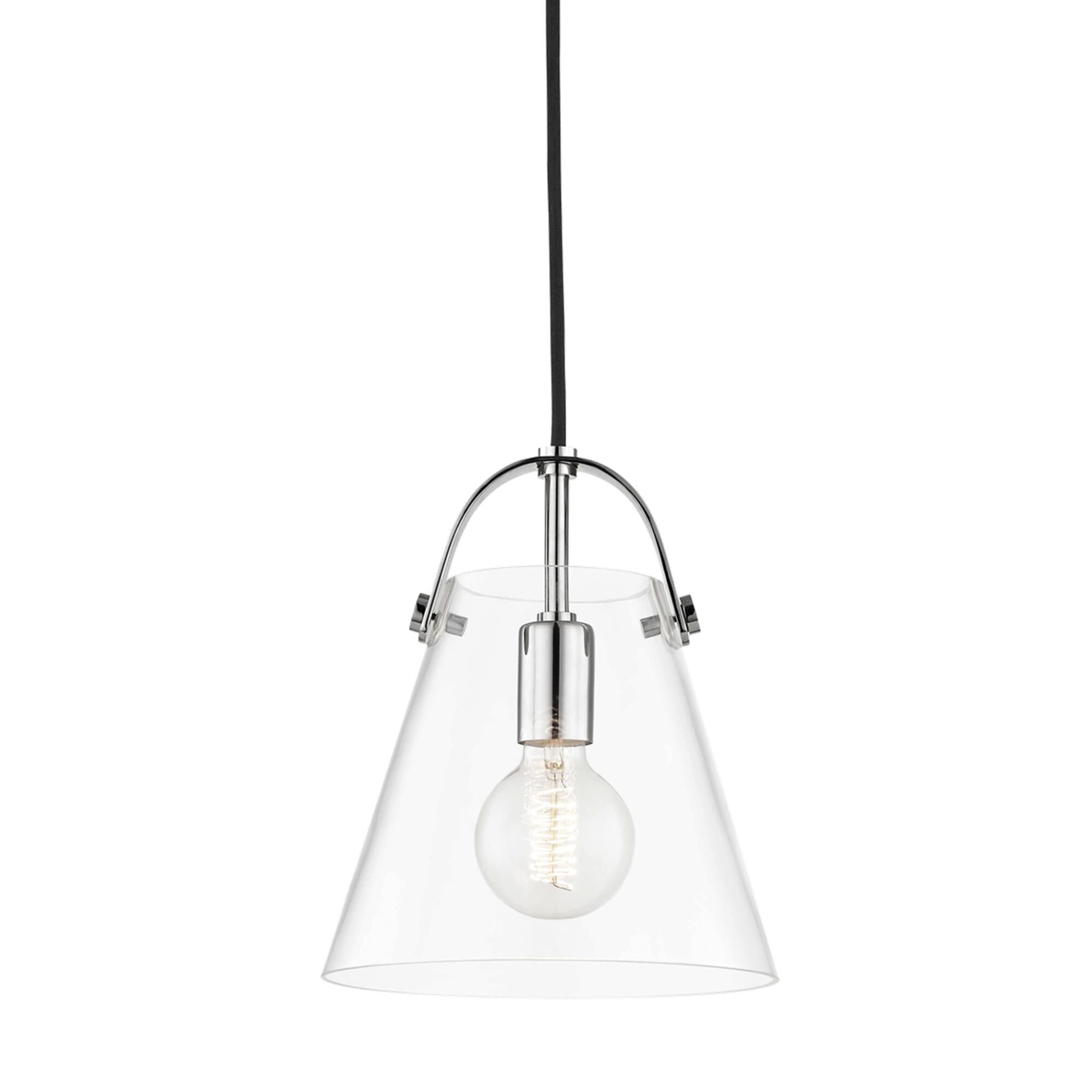 Shown in Polished Nickel finish and Opal Etched glass