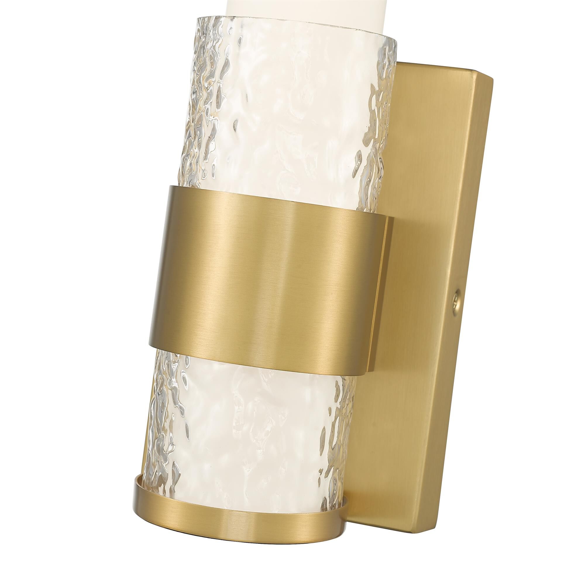 Shown in Modern Gold finish and Matte Opal glass and Matte Opal shade