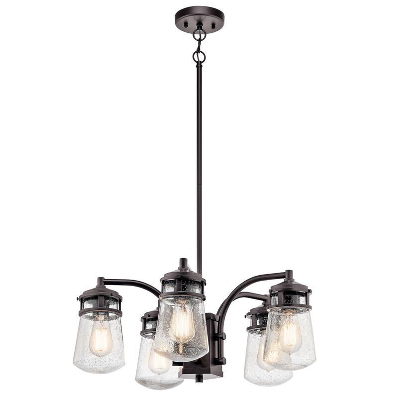Lyndon 9 Inch Tall 5 Light Outdoor Hanging Lantern by Kichler Lighting