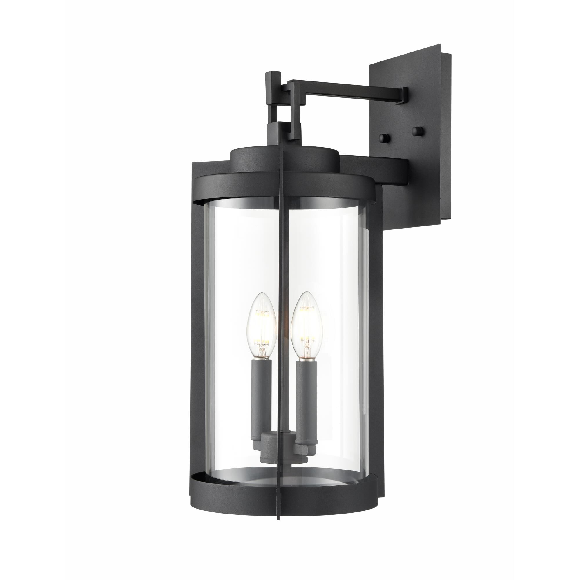 Shown in Textured Black finish and Clear glass
