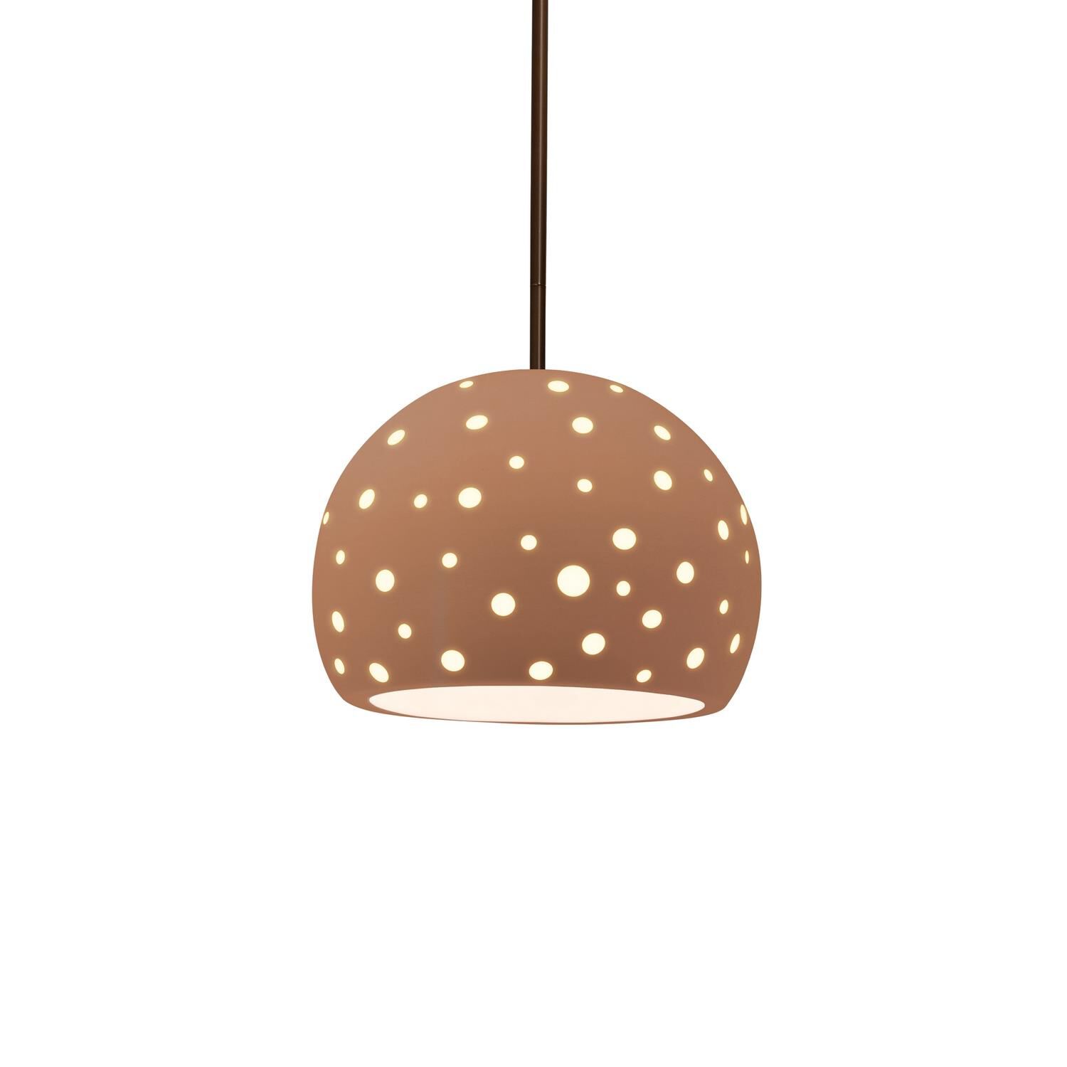 Perforated Globe 7 Inch Mini Pendant by Justice Design Group