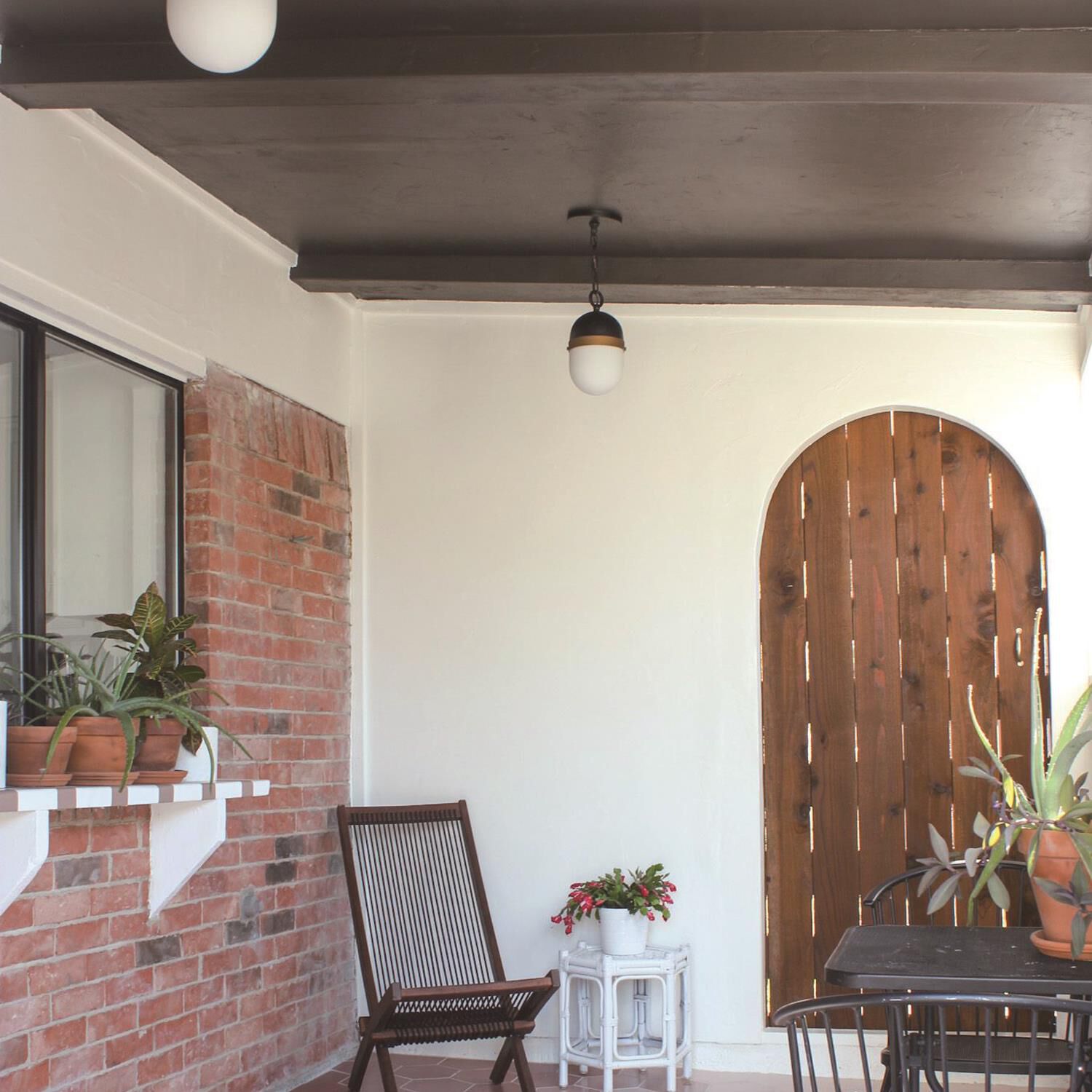 Shown in Matte Black + Textured Gold finish and Opal Frosted glass and Opal Frosted Glass shade