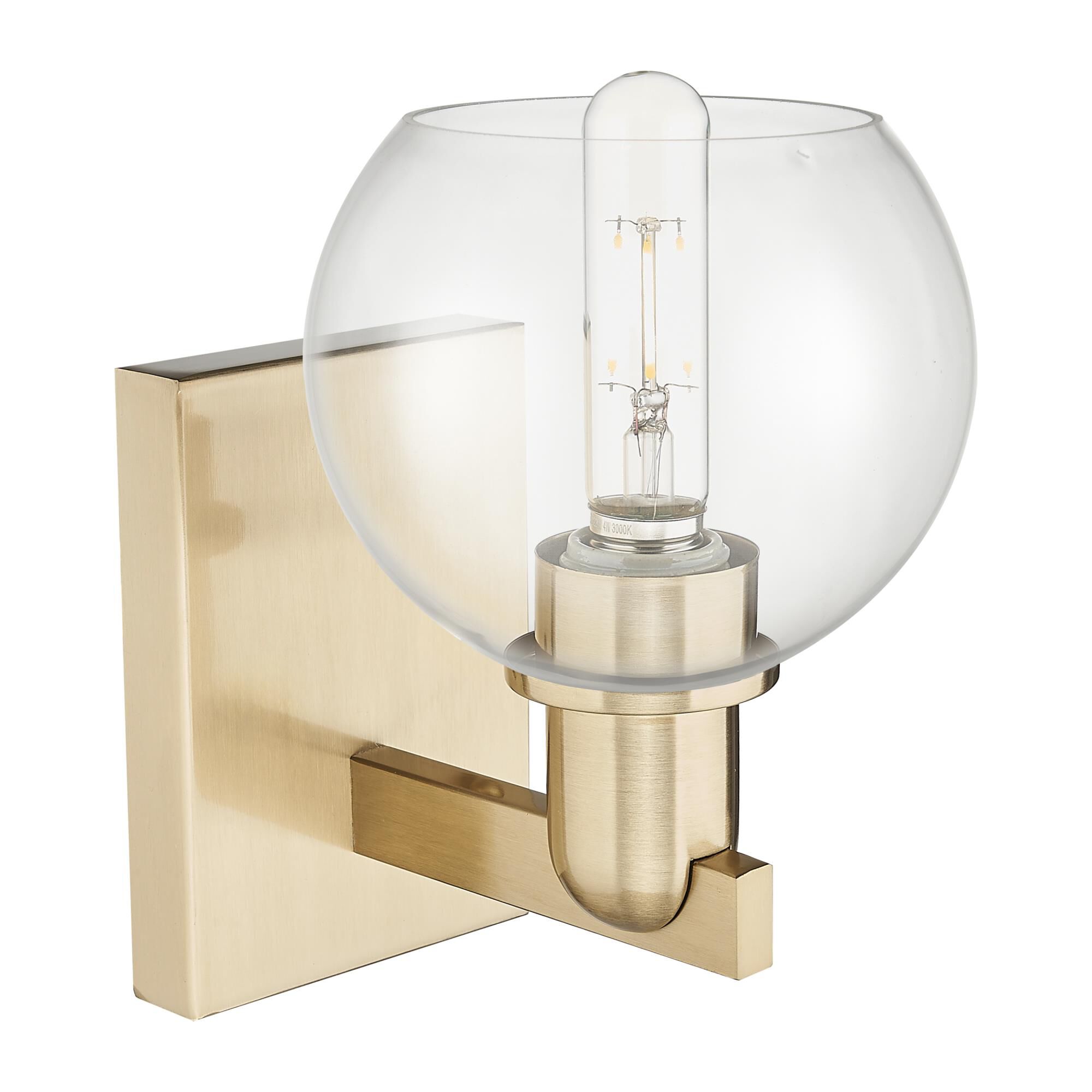 Shown in Champagne Bronze finish and Clear glass