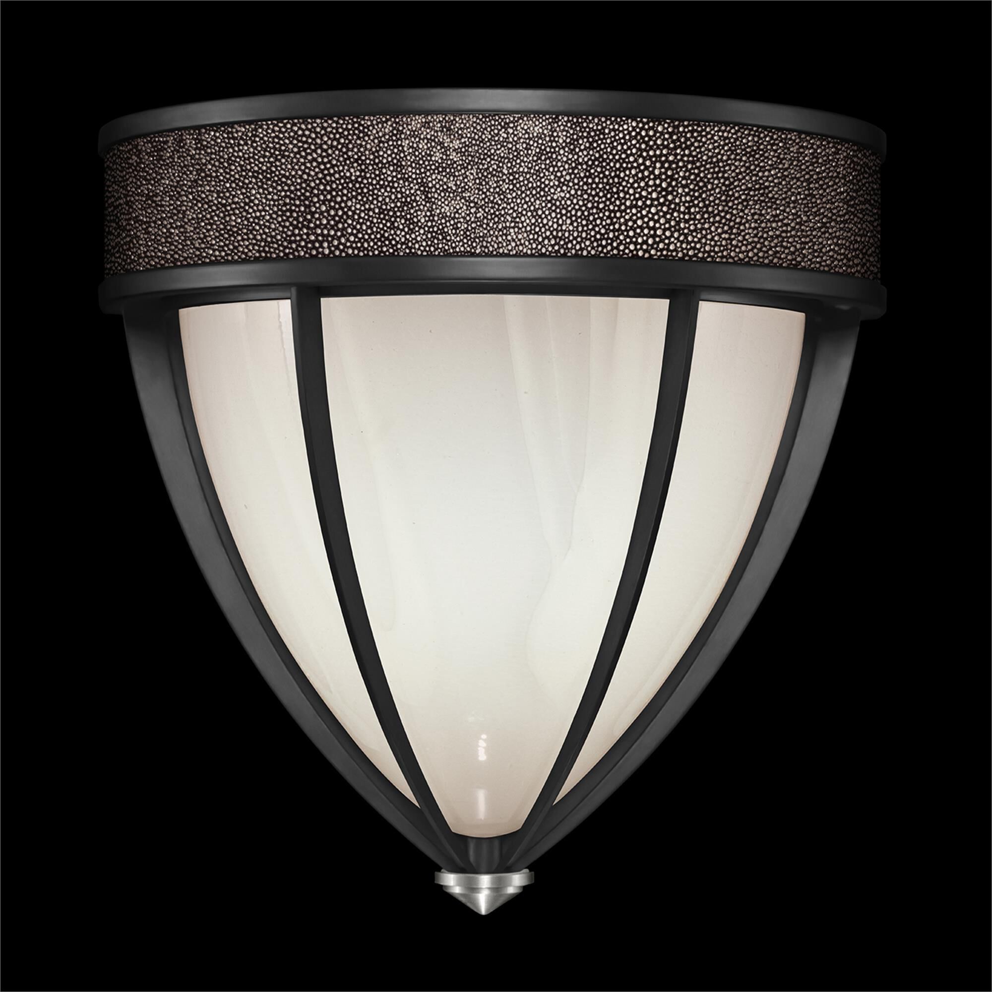 Shown in Black Iron and Nickel  finish and Pebble accent