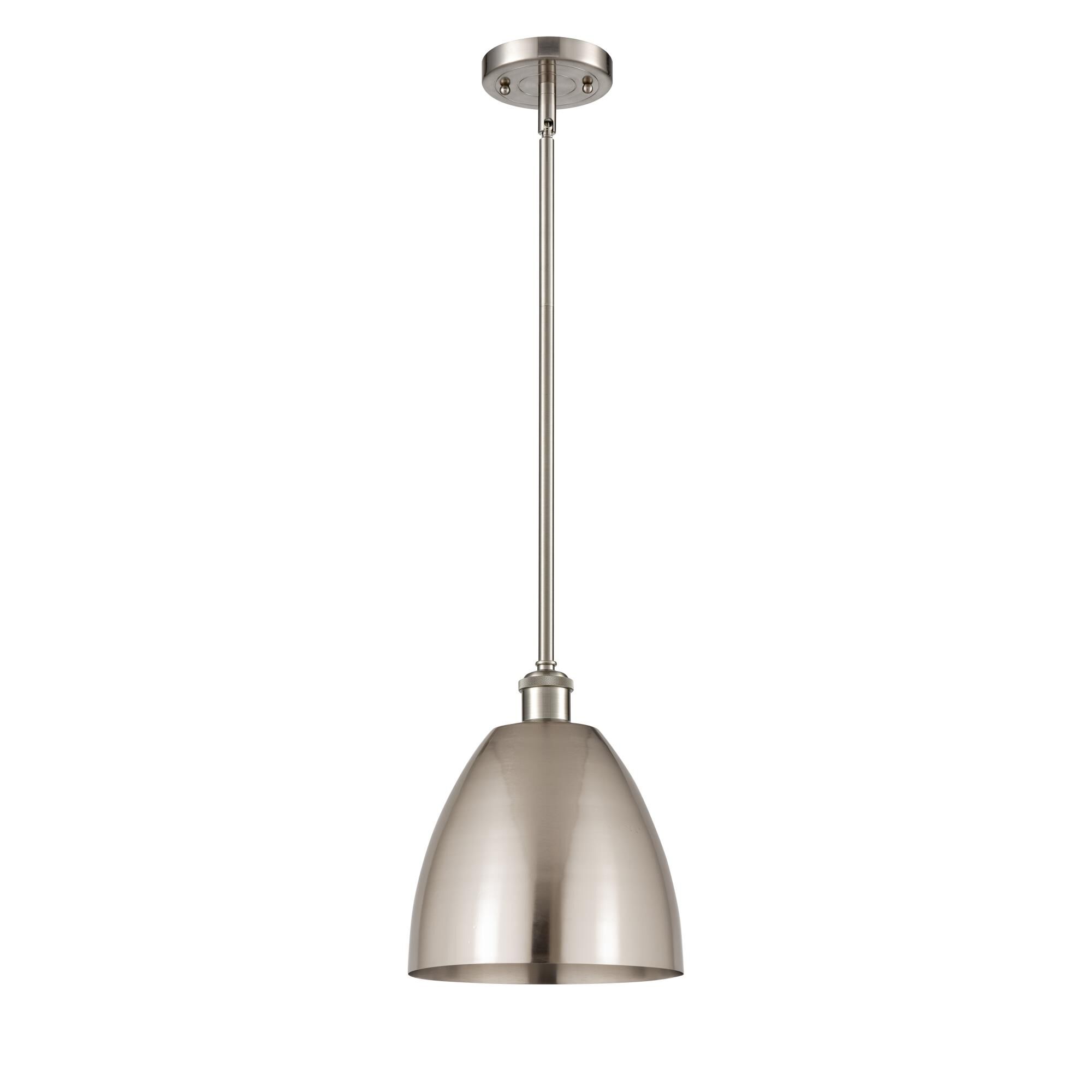 Shown in Brushed Satin Nickel finish and Brushed Satin Nickel Ballston Dome shade
