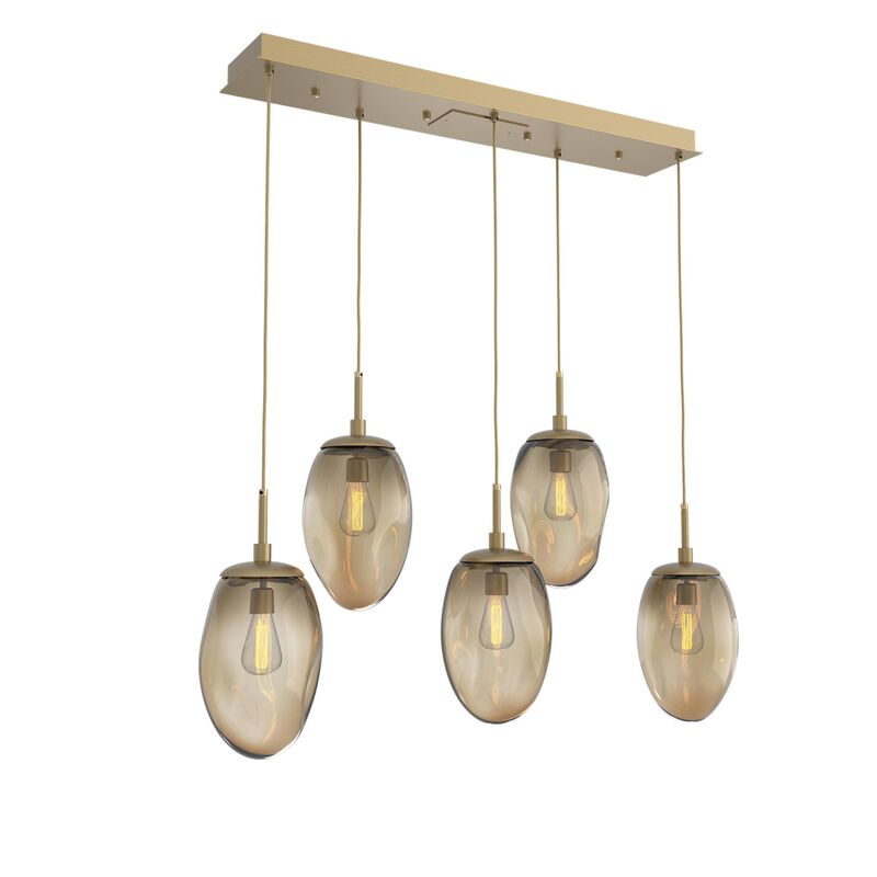 Levi Wilson Nebula 39 Inch 5 Light Linear Suspension Light by Hammerton Studio