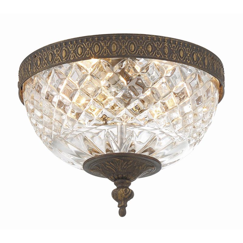 Ceiling 8 Inch 2 Light Flush Mount by Crystorama