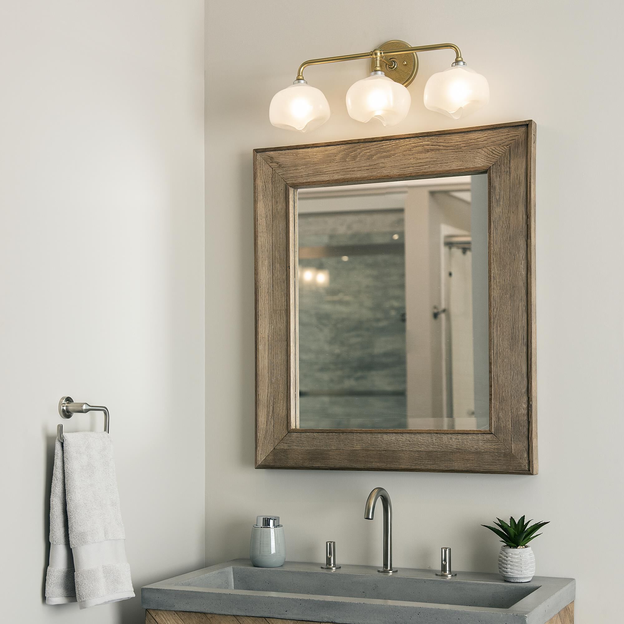 Ume 22 Inch 3 Light Bath Vanity Light by Hubbardton Forge