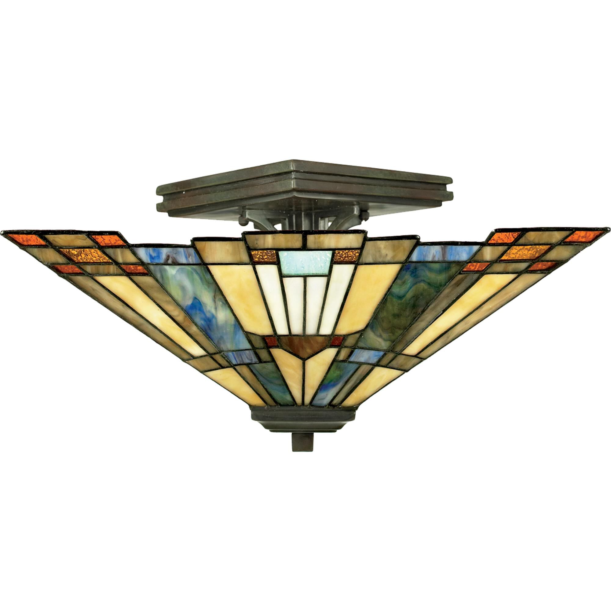 Inglenook 14 Inch 2 Light Semi Flush Mount by Quoizel