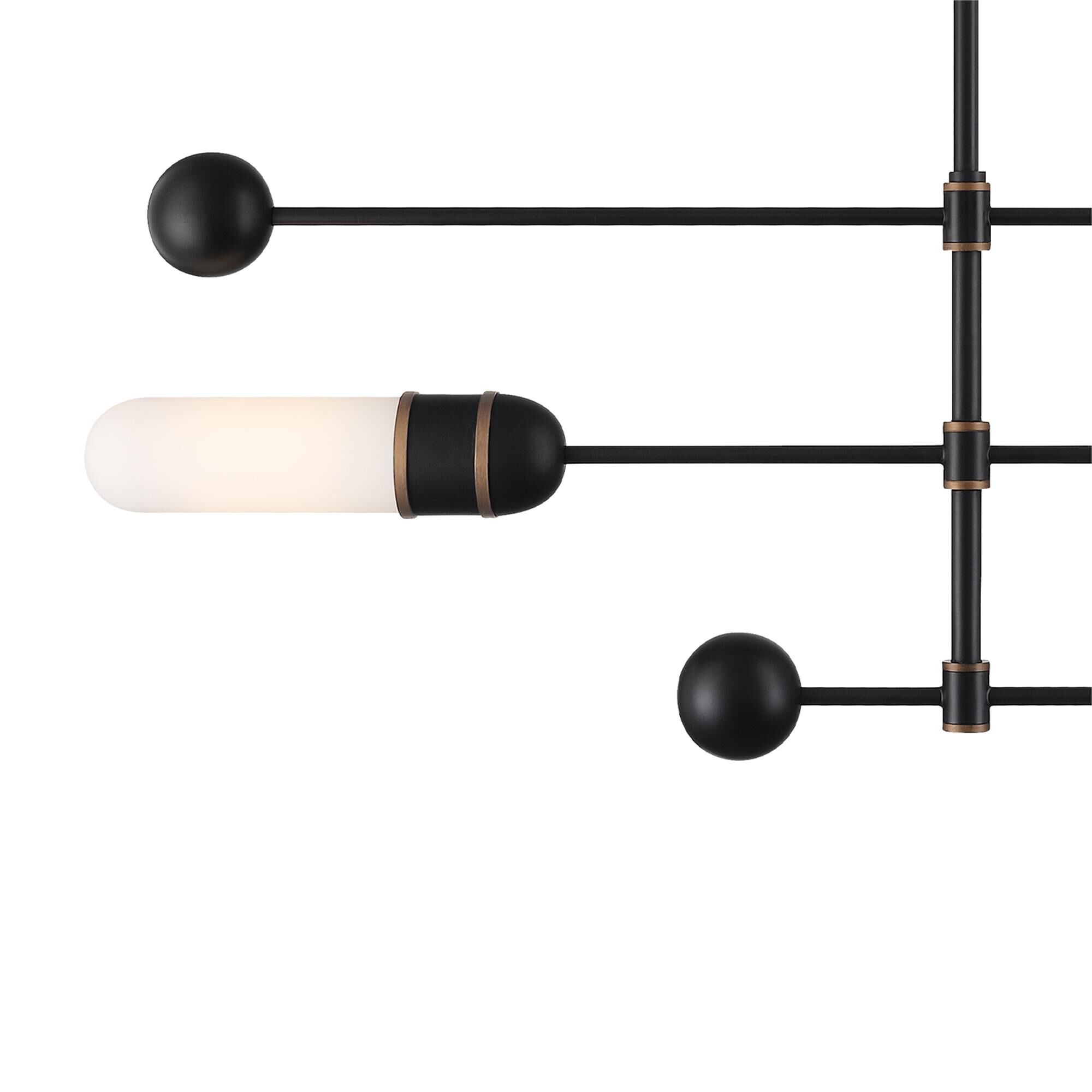 Shown in Matte Black and Textured Gold finish and White glass