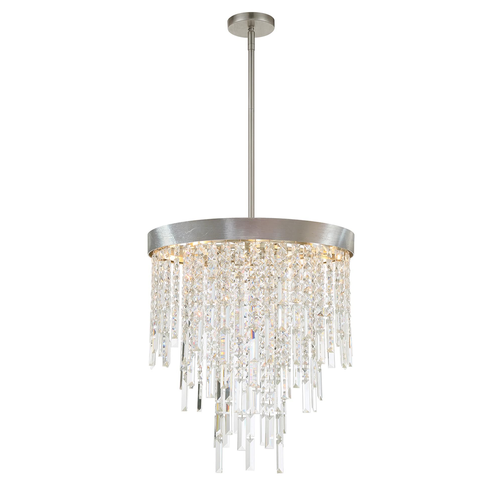 Shown in Antique Silver finish and Hand Cut crystal