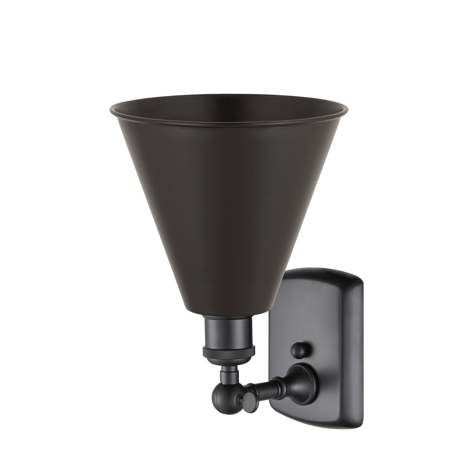 Shown in Matte Black finish and Matte Black Ballston Cone shade