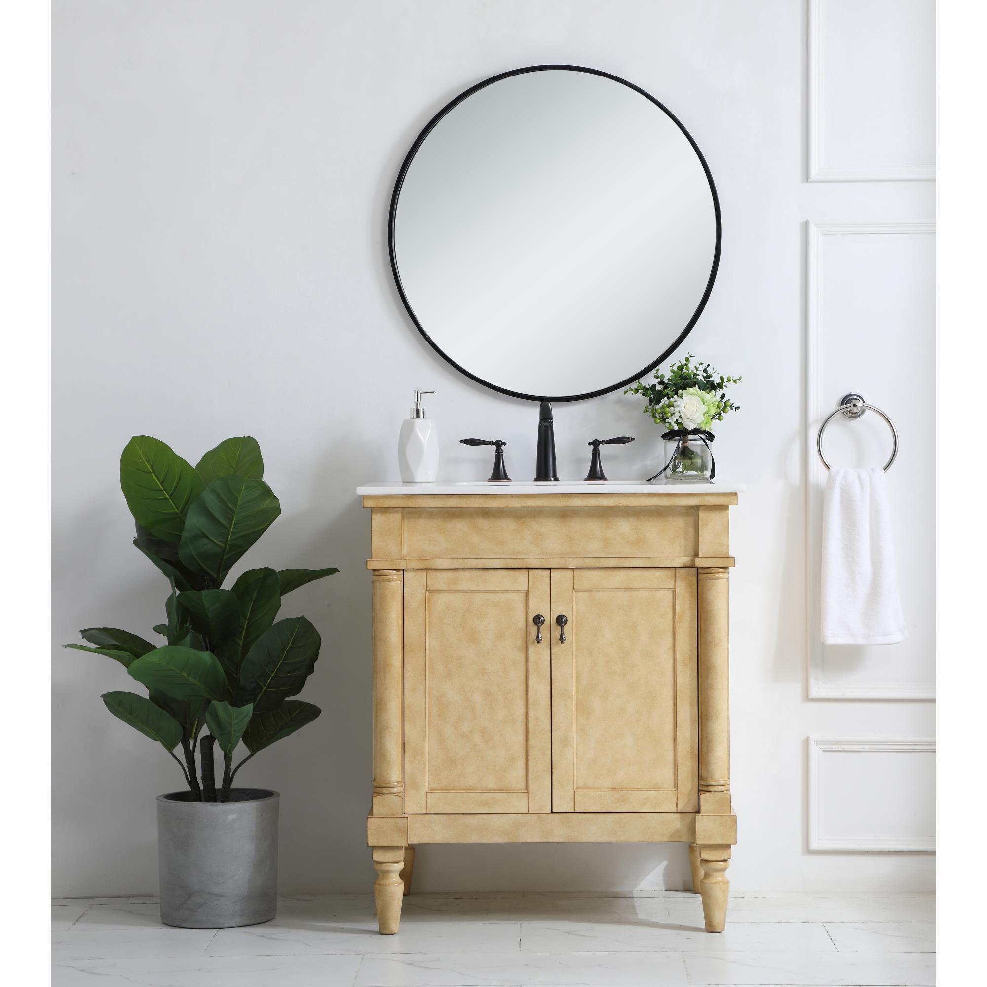 Shown in Antique Beige finish