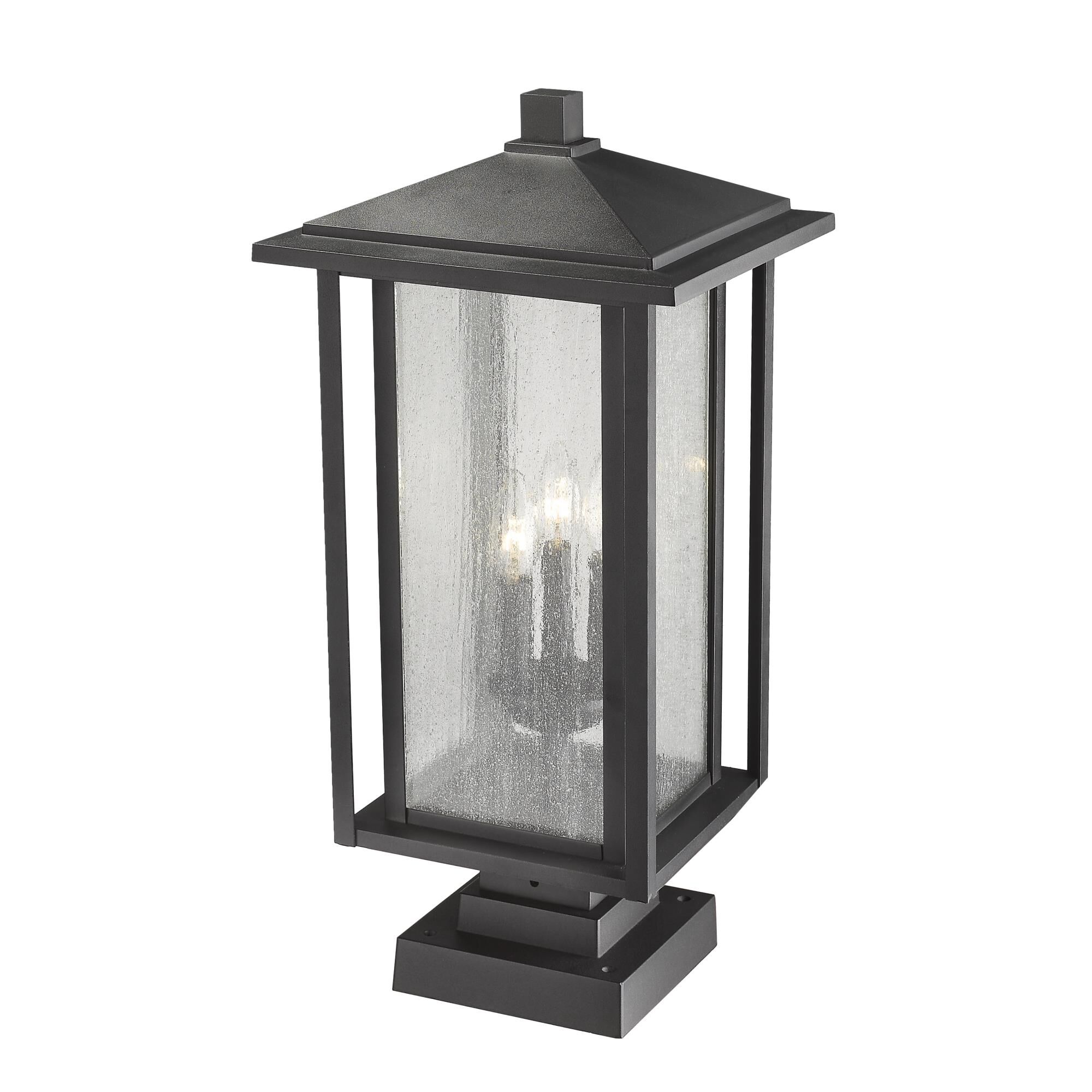 Aspen 23 Inch Tall 3 Light Outdoor Pier Lamp by Z-Lite