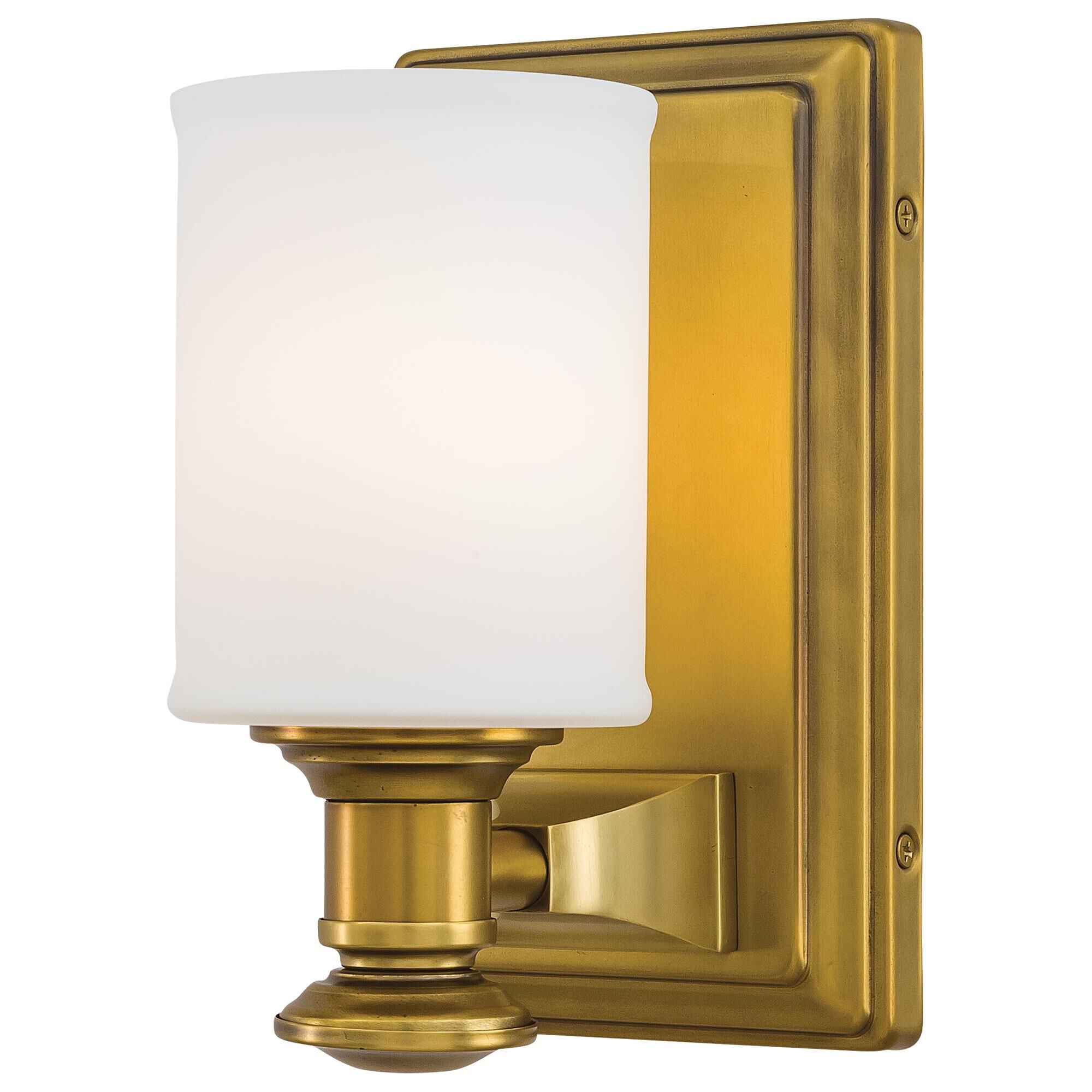 Shown in Liberty Gold finish and Etched Opal glass