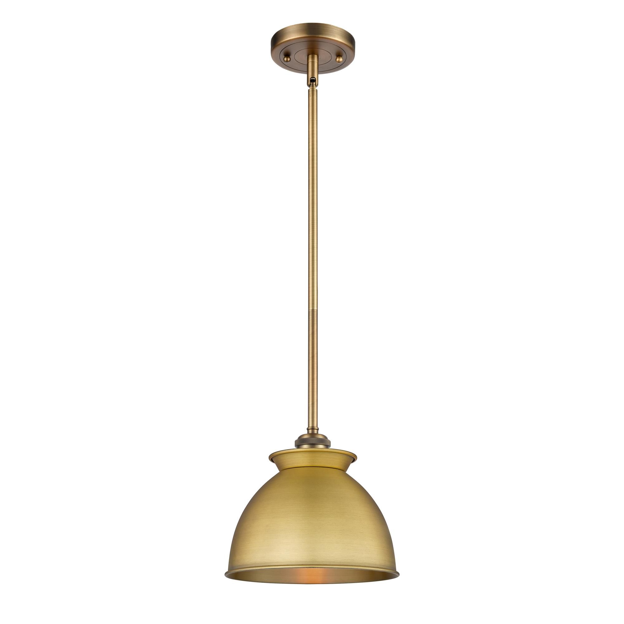 Shown in Brushed Brass finish and Brushed Brass shade