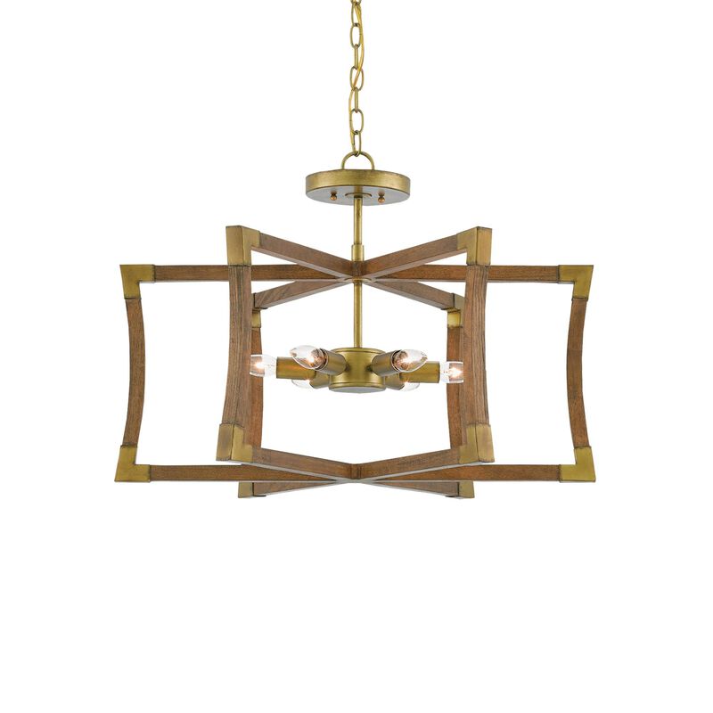 Bastian 27 Inch 6 Light Semi Flush Mount by Currey and Company