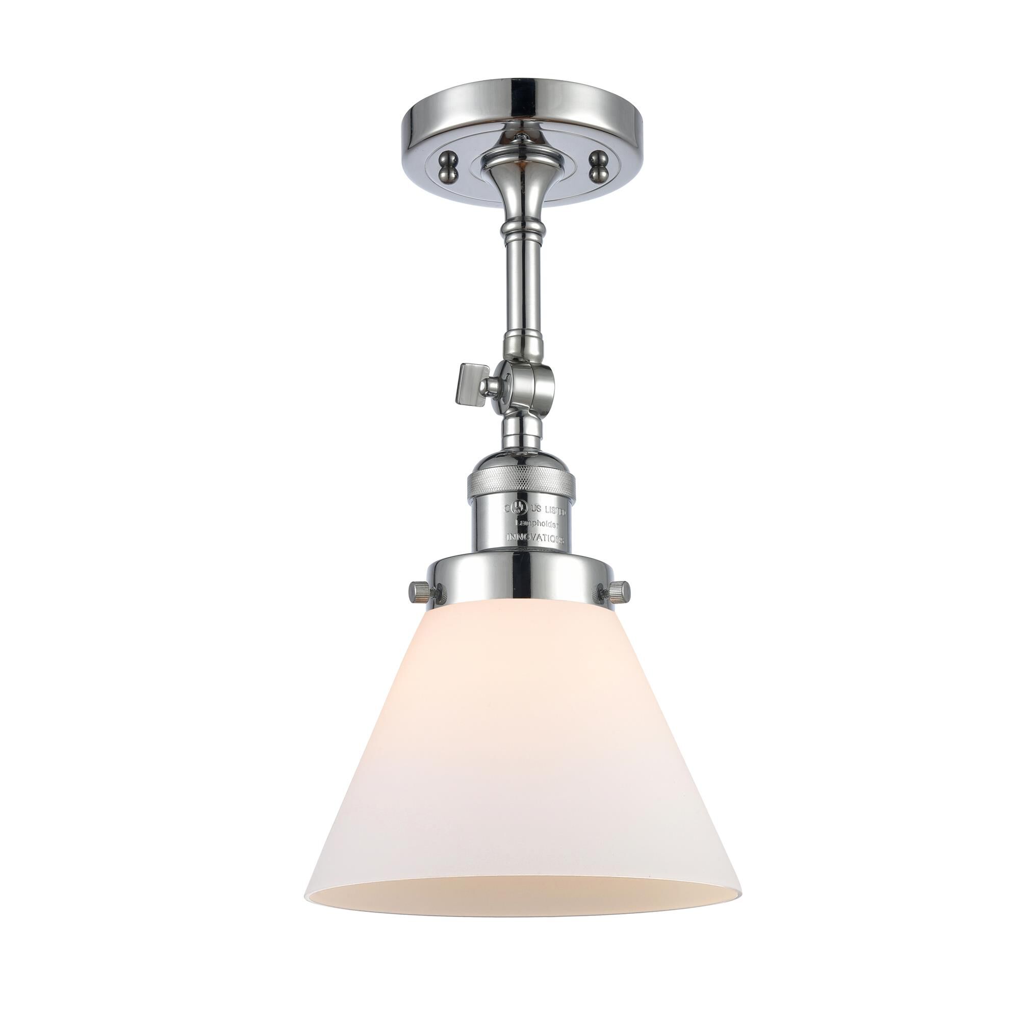 Shown in Polished Chrome finish and Frosted glass and None accent
