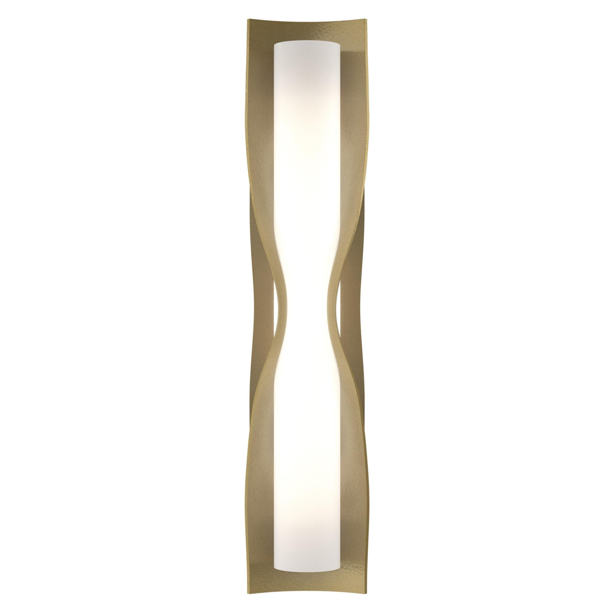 Shown in Modern Brass finish and Opal glass