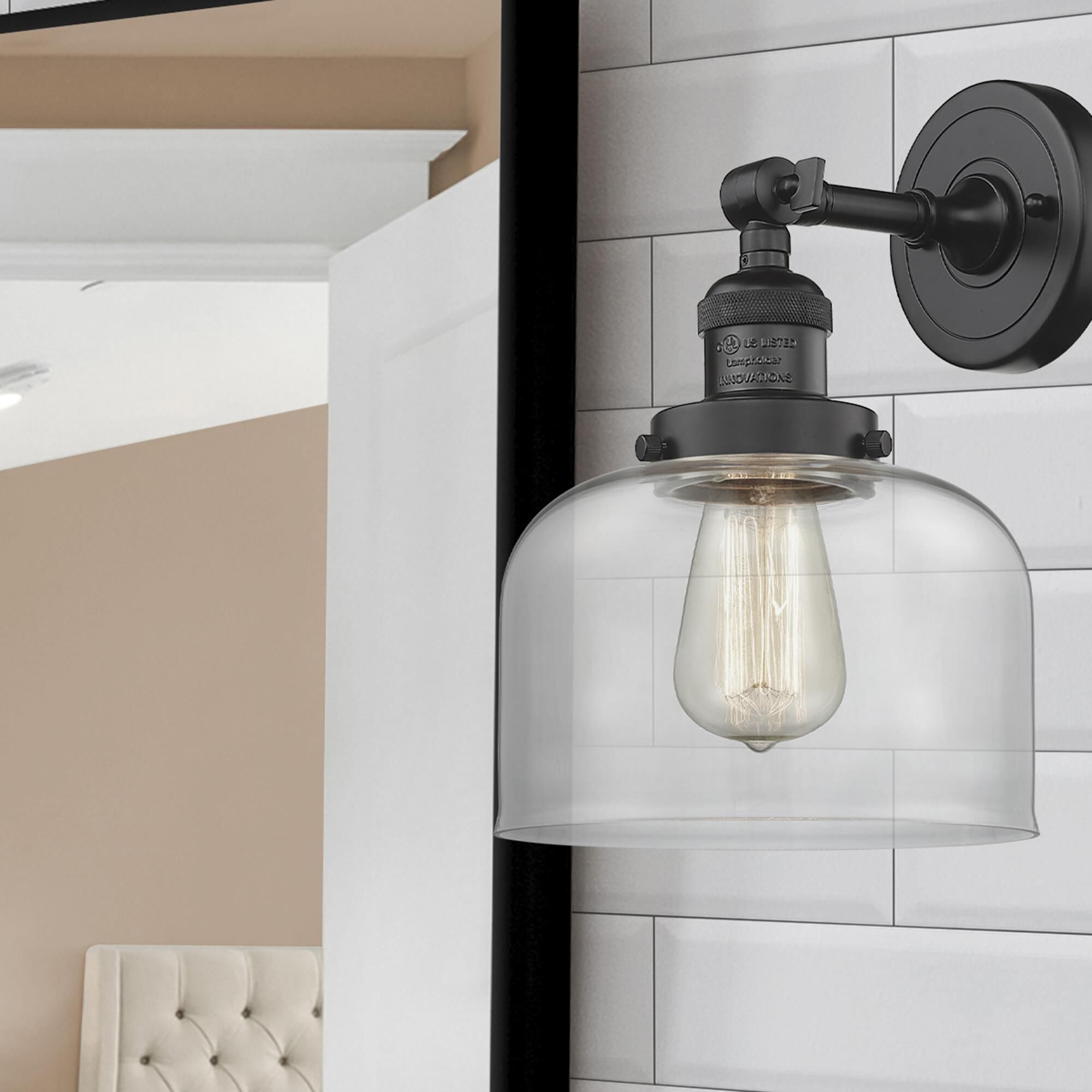 Shown in Oil Rubbed Bronze finish and Clear glass