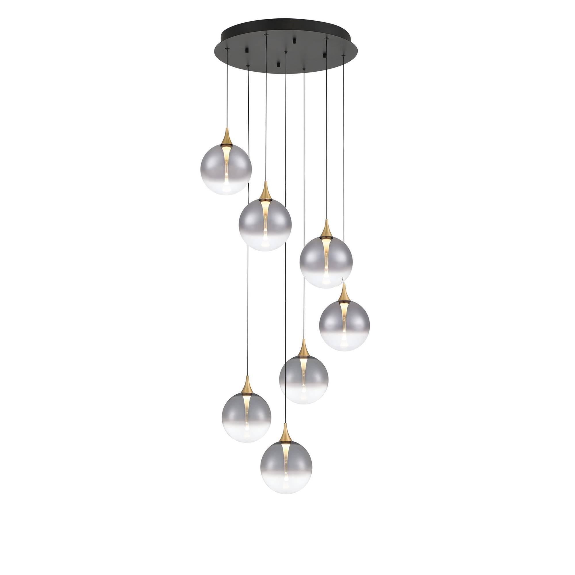 Shown in Gold finish and Smoked glass