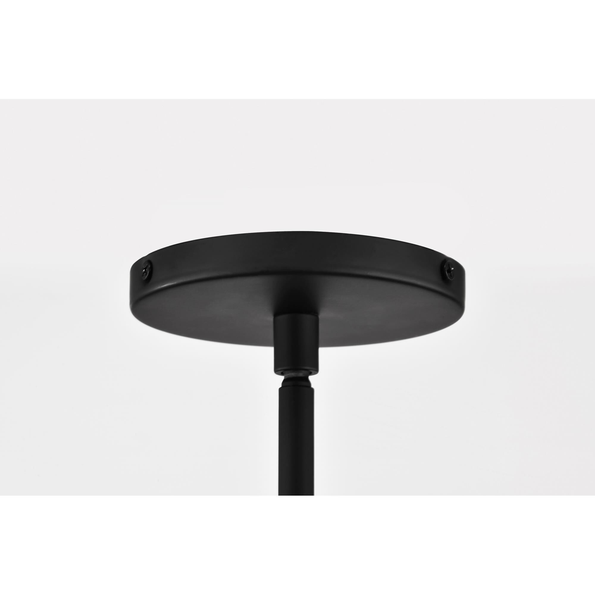 Shown in Matte Black finish and Clear K9 Bubble Crystal glass