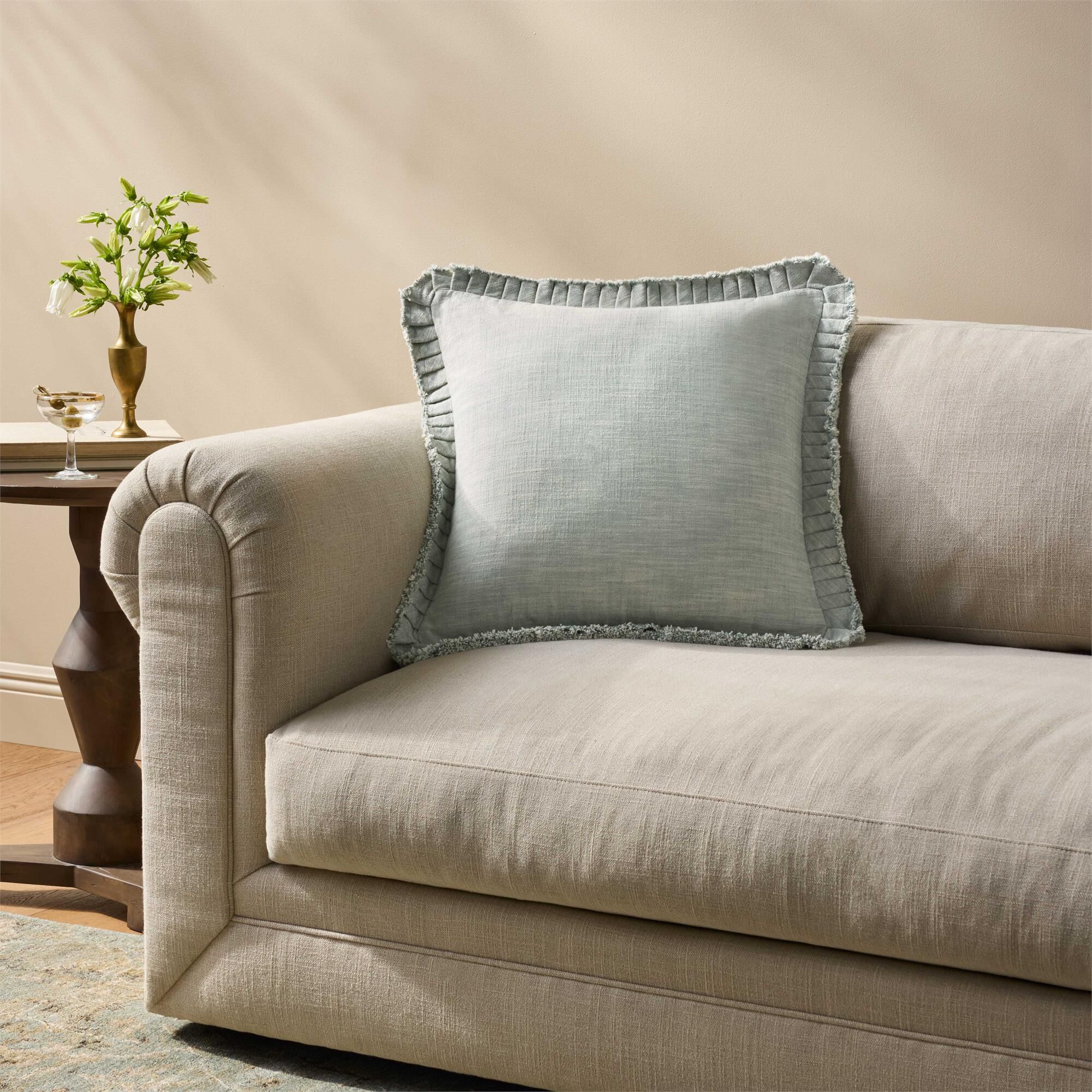 Shown in Blue finish and Cover Only - Pillow Sold Separately accent