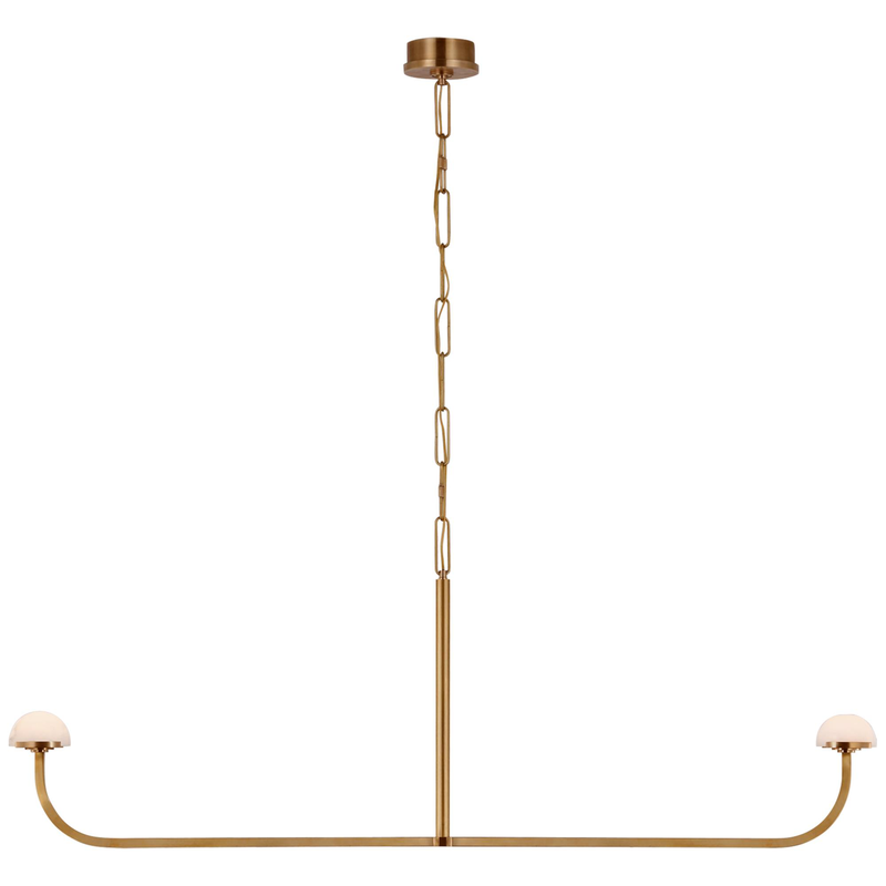 Kelly Wearstler Pedra 56 Inch 2 Light LED Linear Suspension Light by Visual Comfort Signature Collection