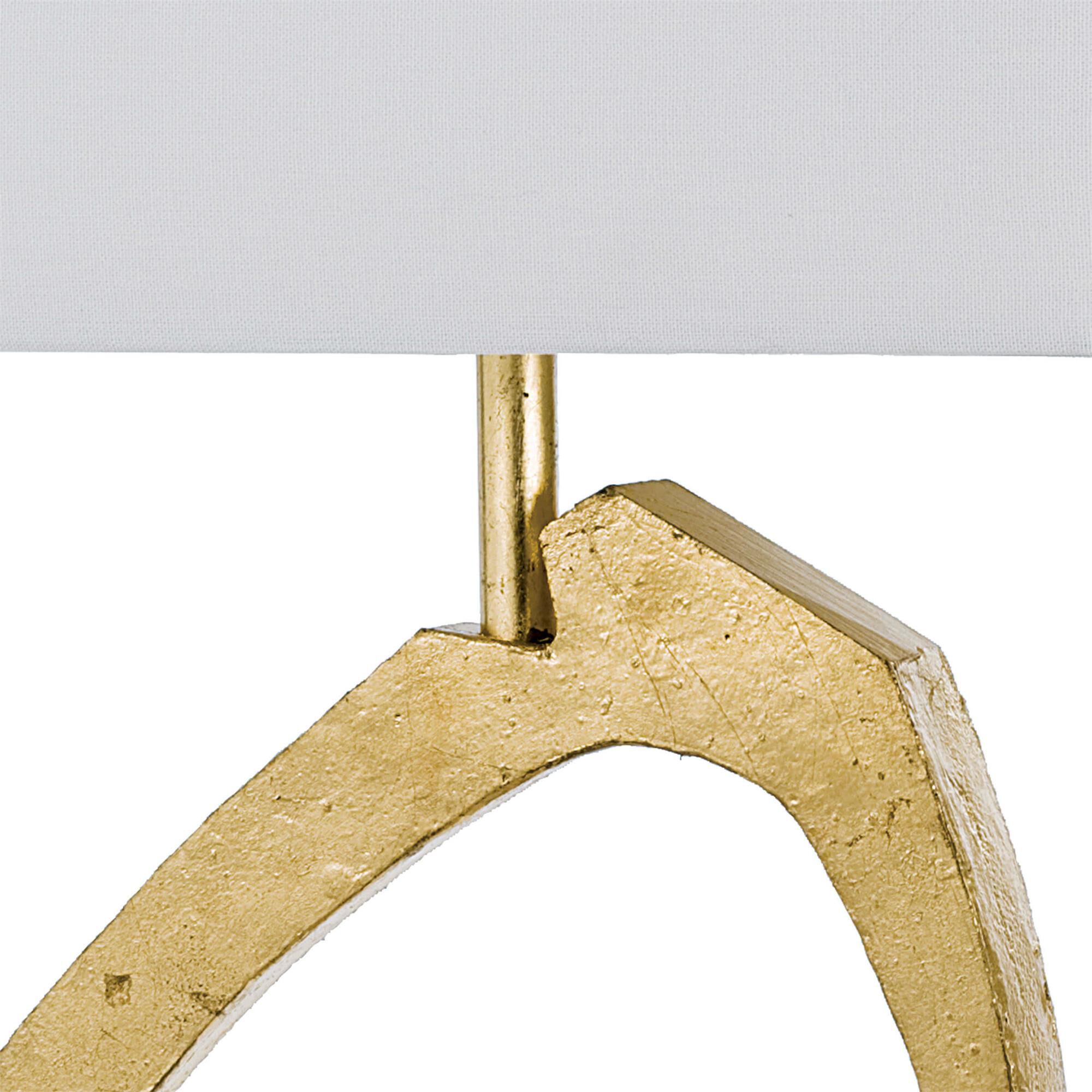 Shown in Gold Leaf finish and Linen shade
