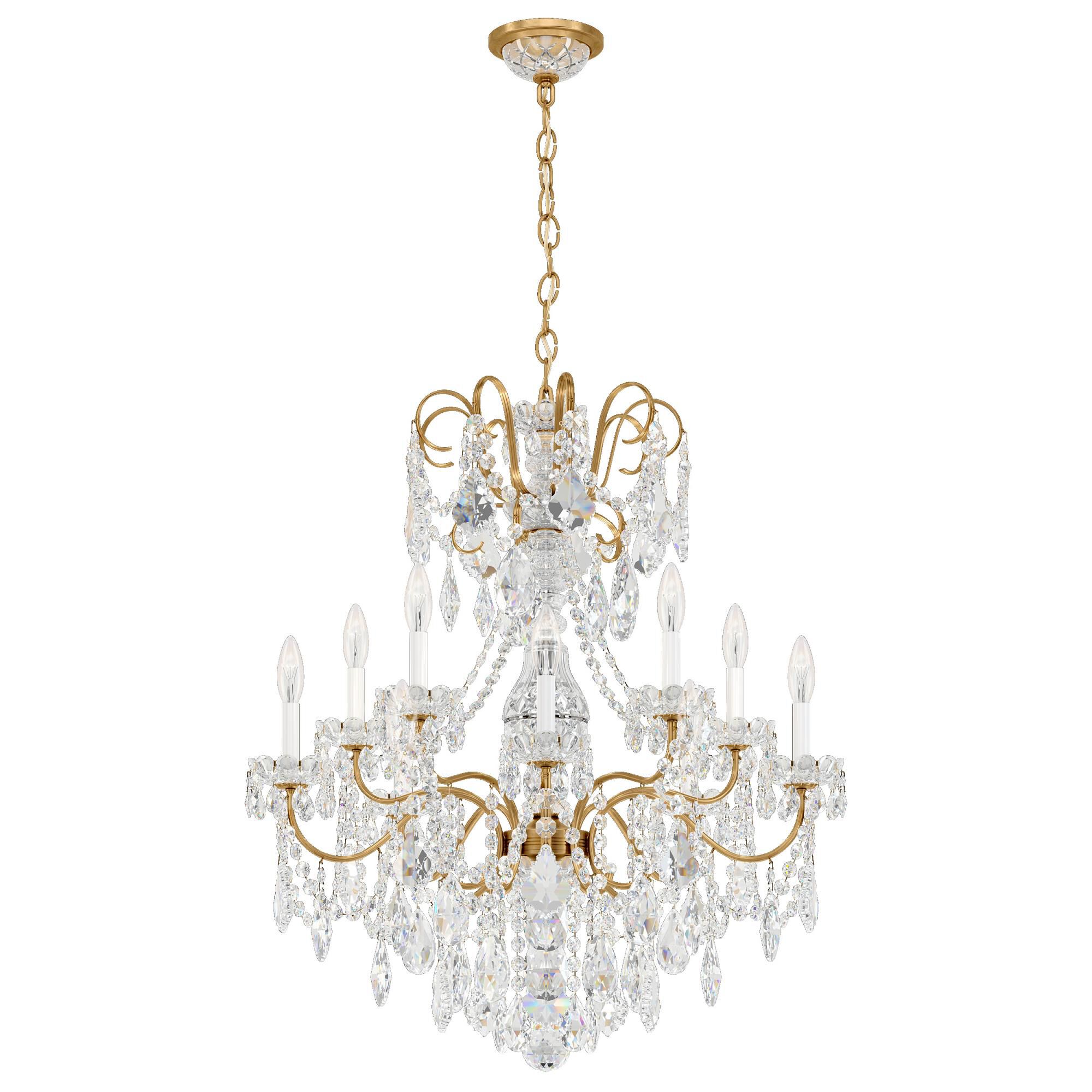 Shown in Heirloom Gold finish and Clear Heritage crystal