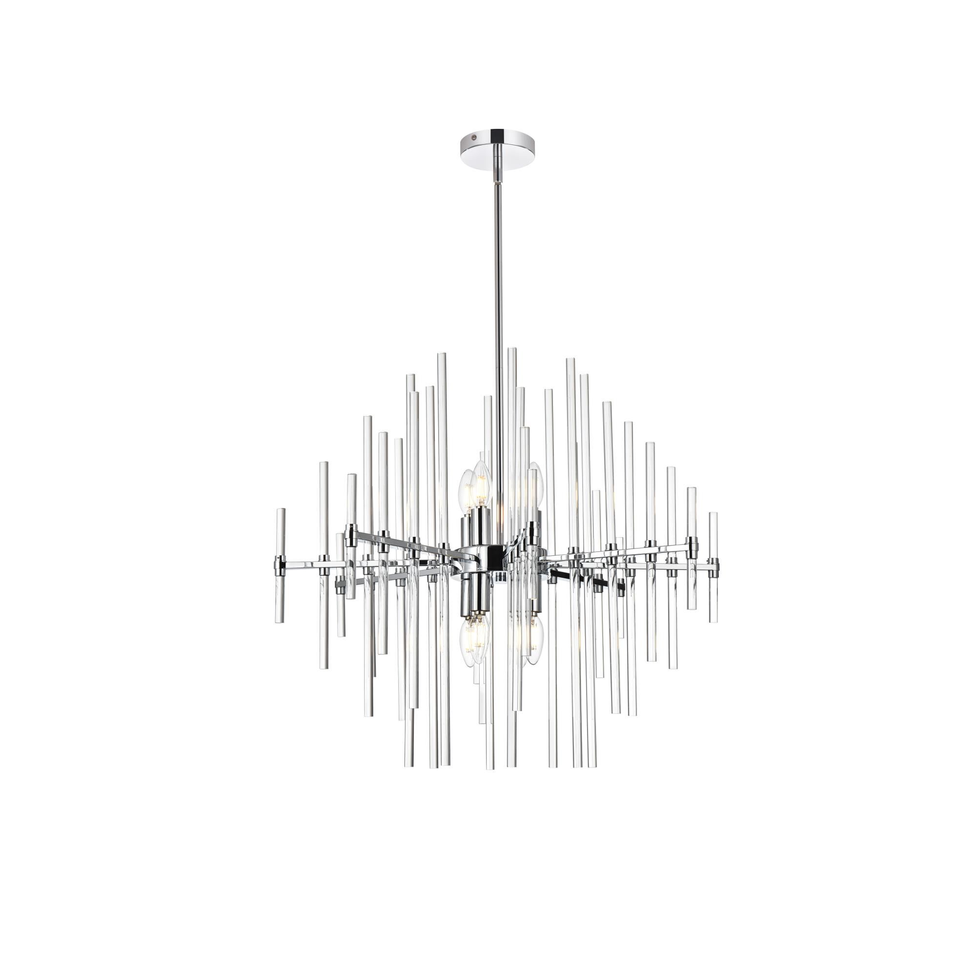 Sienna 27 Inch 8 Light Chandelier by Elegant Lighting