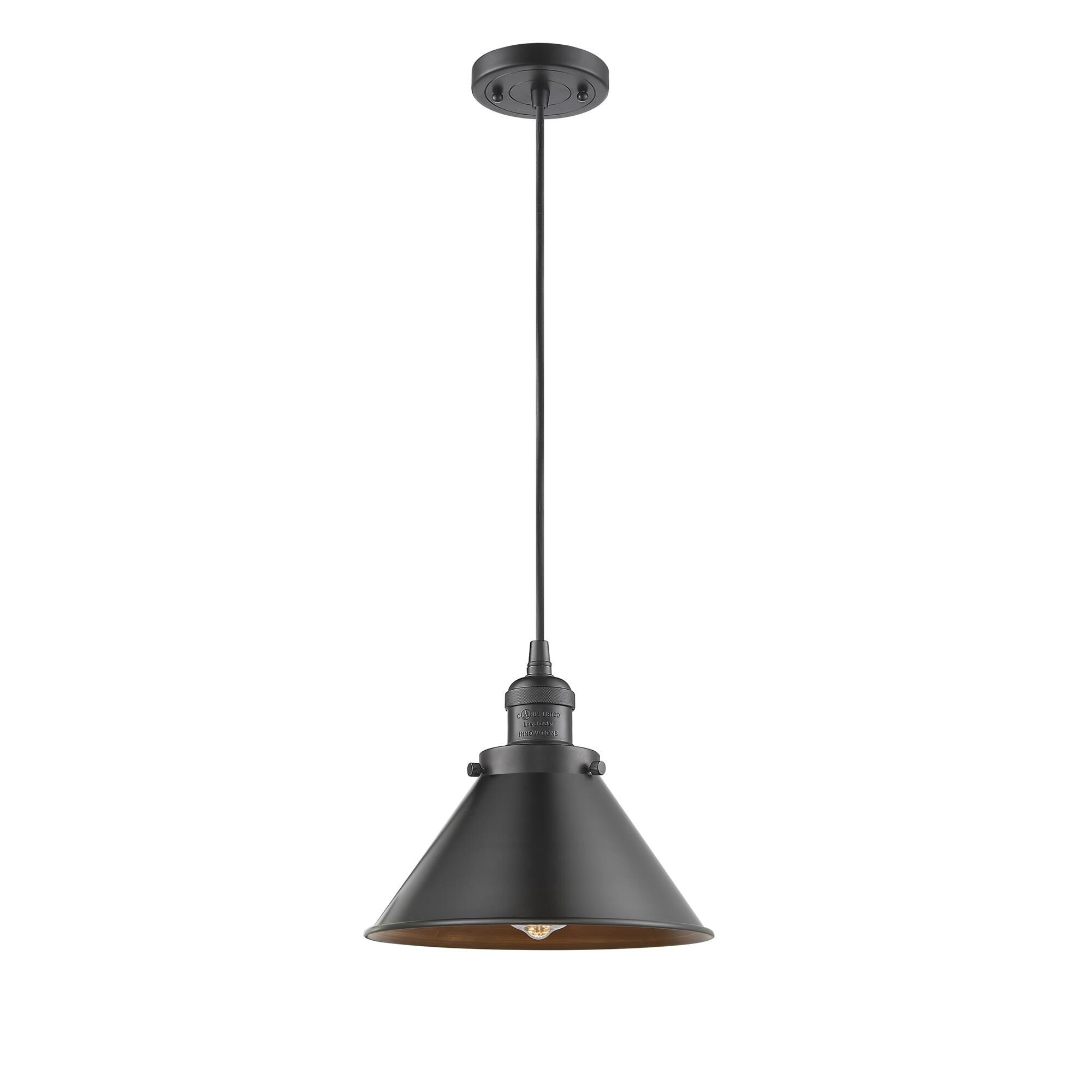 Shown in Oil Rubbed Bronze finish and Oil Rubbed Bronze shade and Cord accent