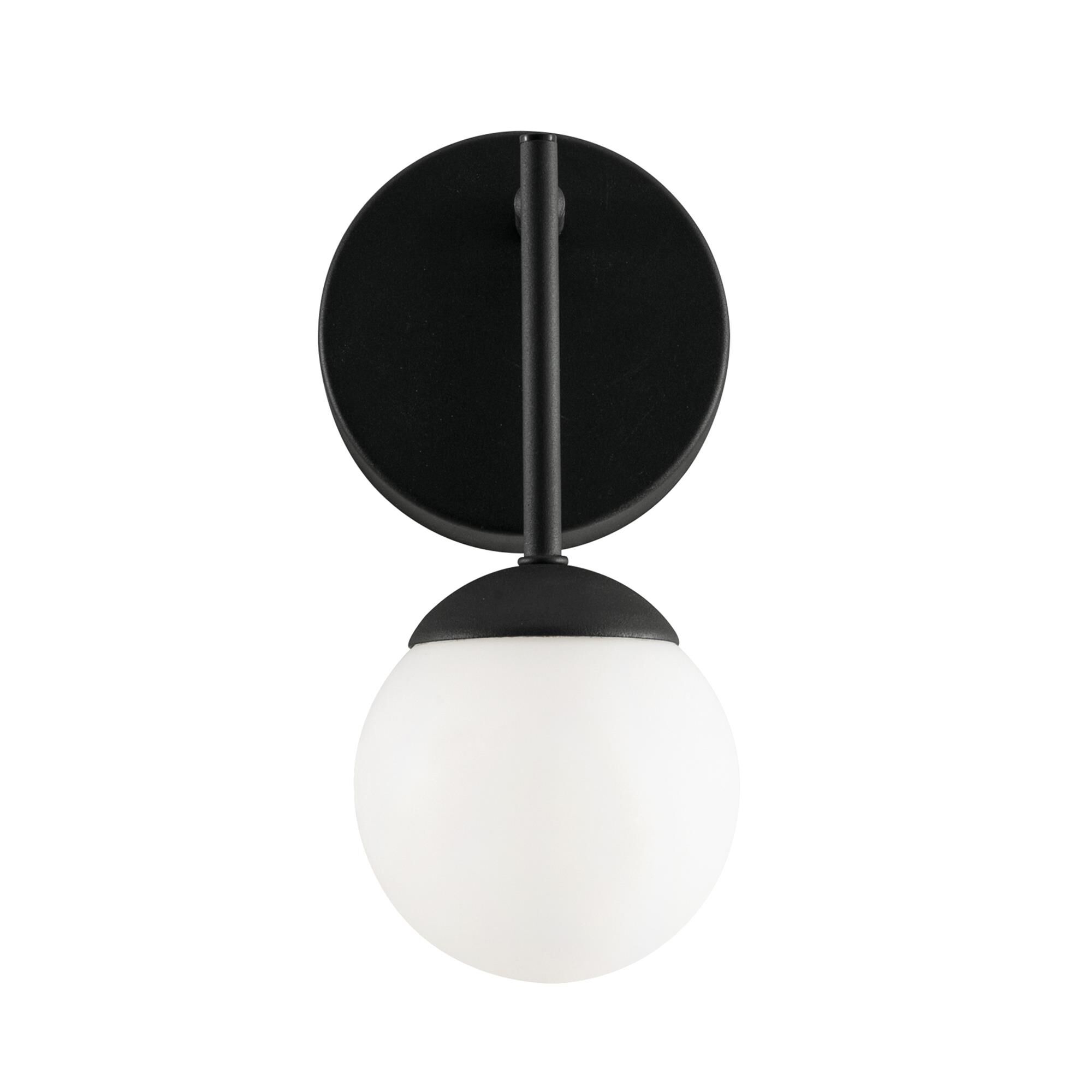 Shown in Black finish and White glass