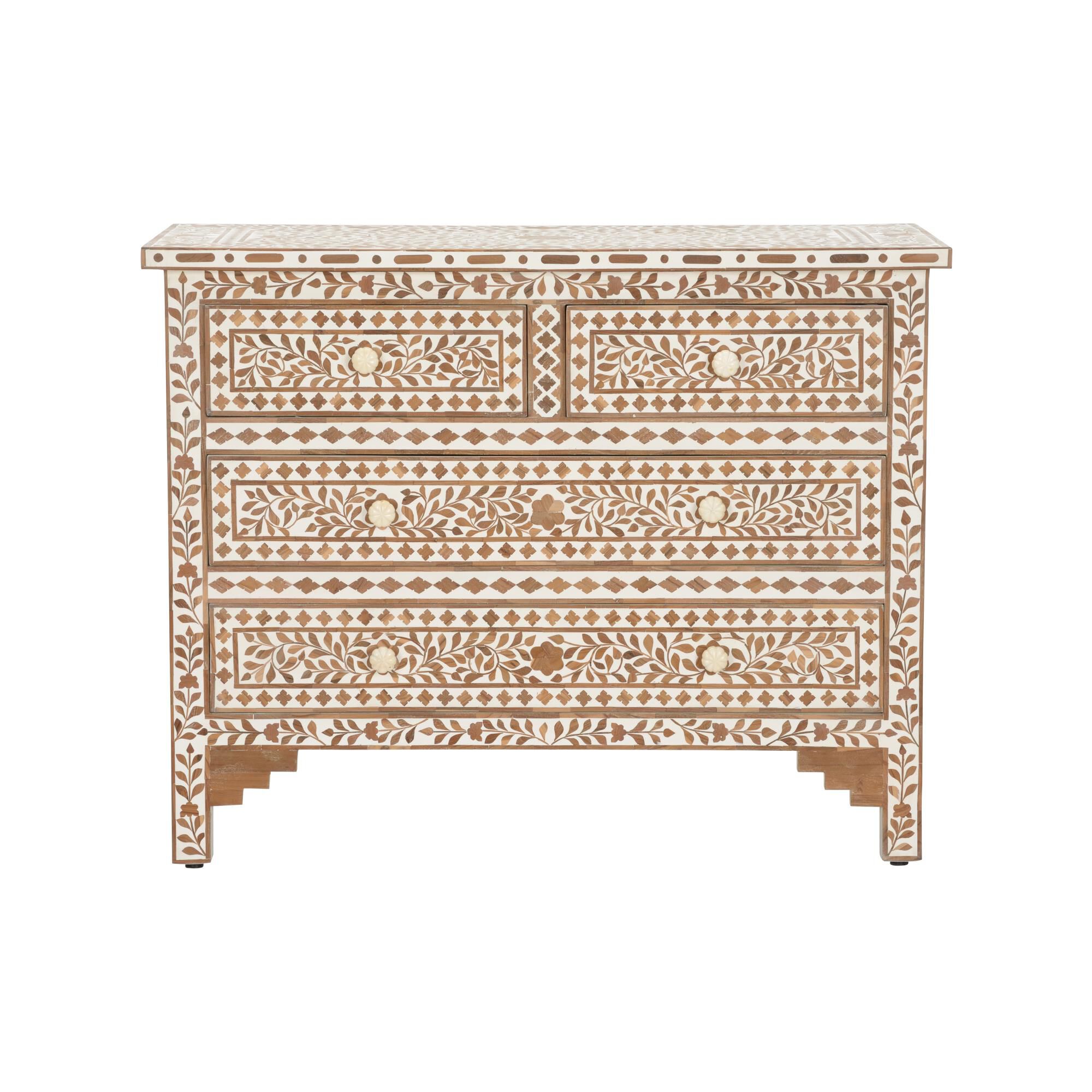 Shown in Brown, White and Cream finish