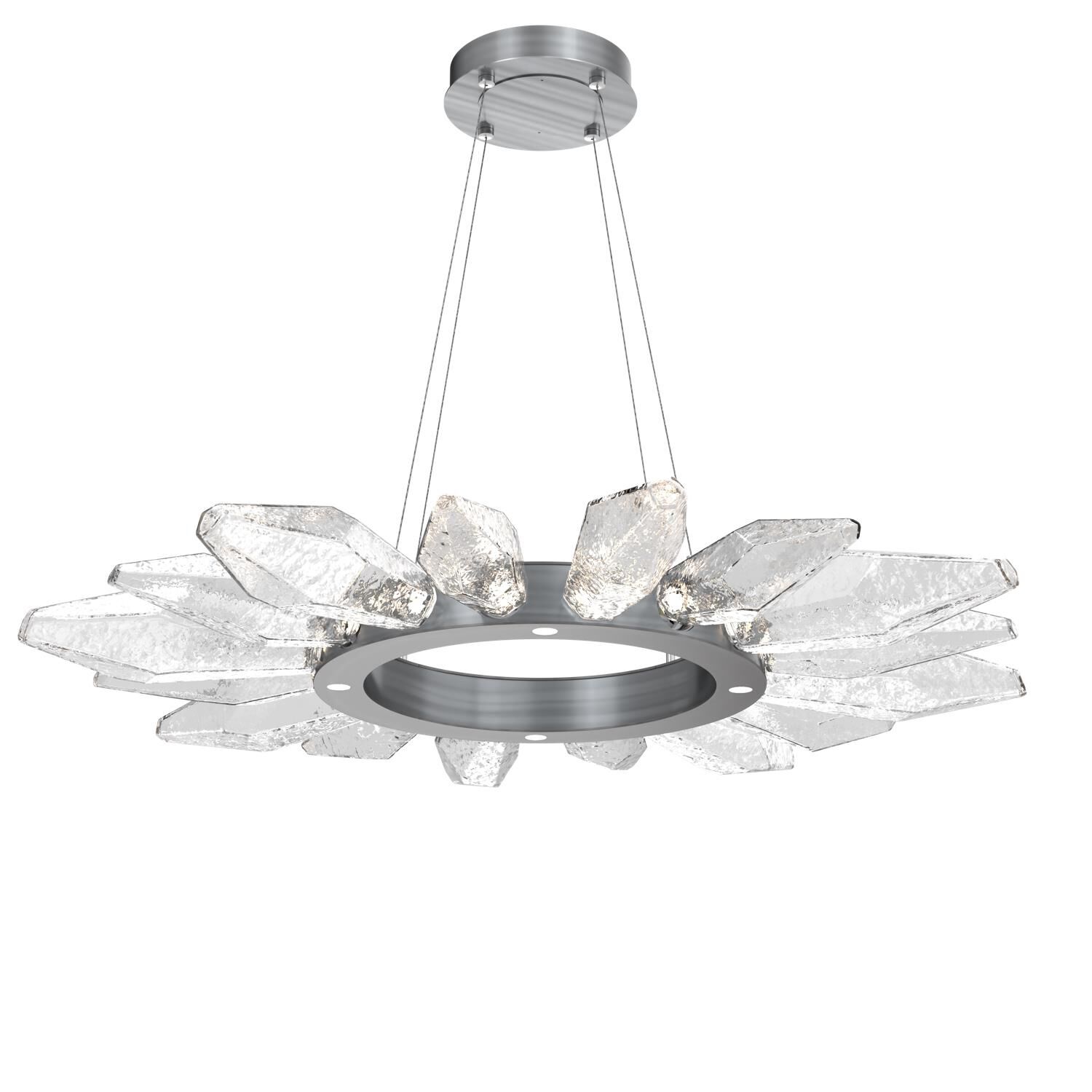 Rock Crystal 41 Inch 20 Light LED Chandelier by Hammerton Studio