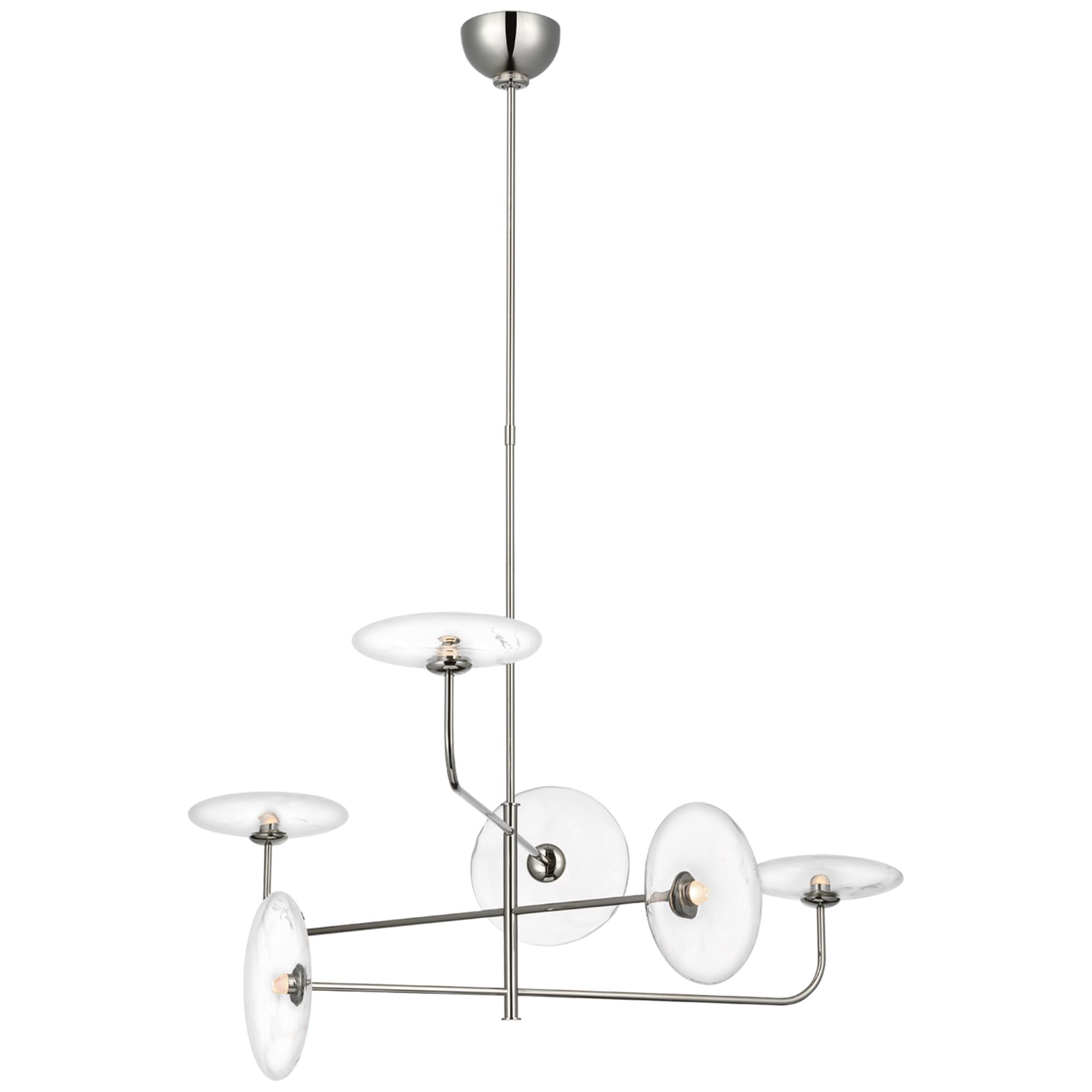 Shown in Polished Nickel finish and Clear glass