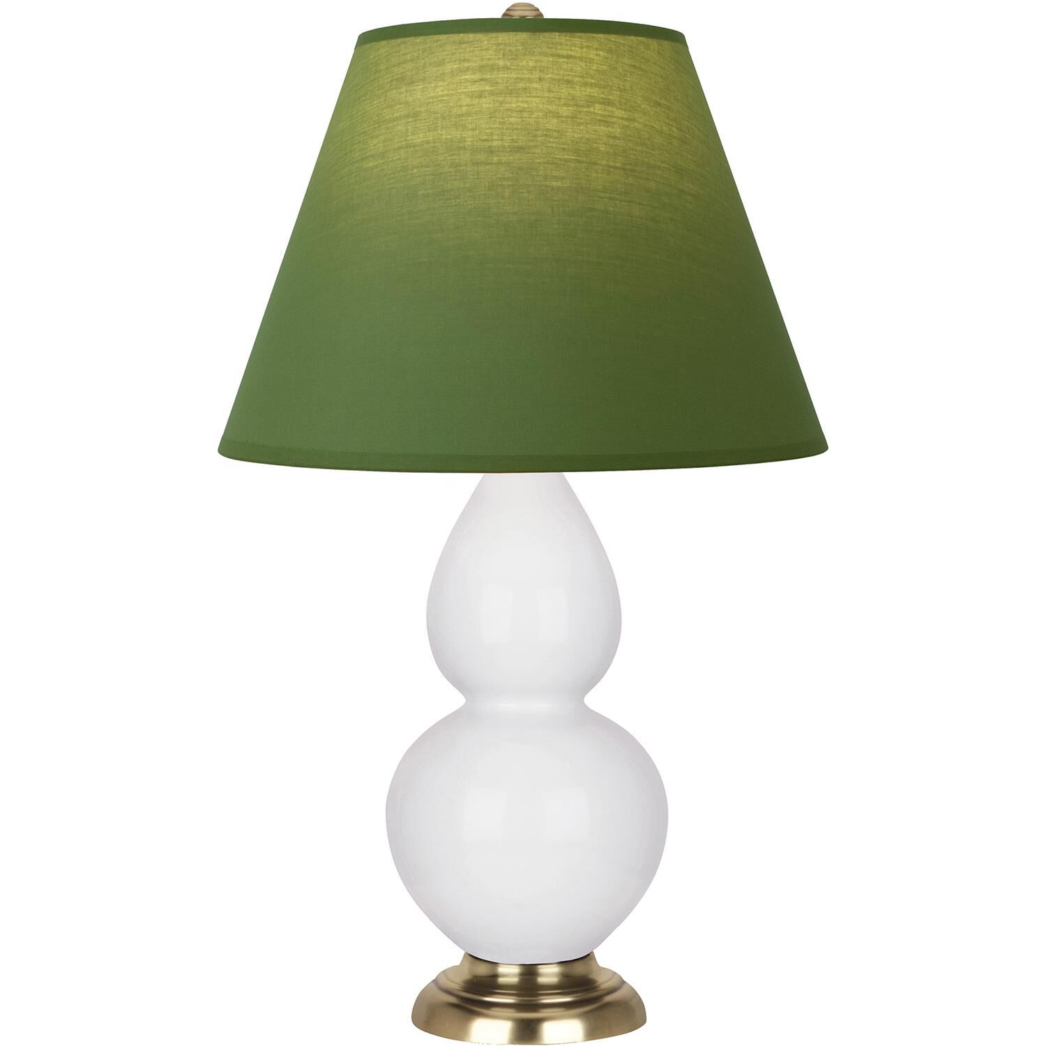 Shown in Daisy finish and Tea Green and Taupe shade and Antique Natural Brass accent