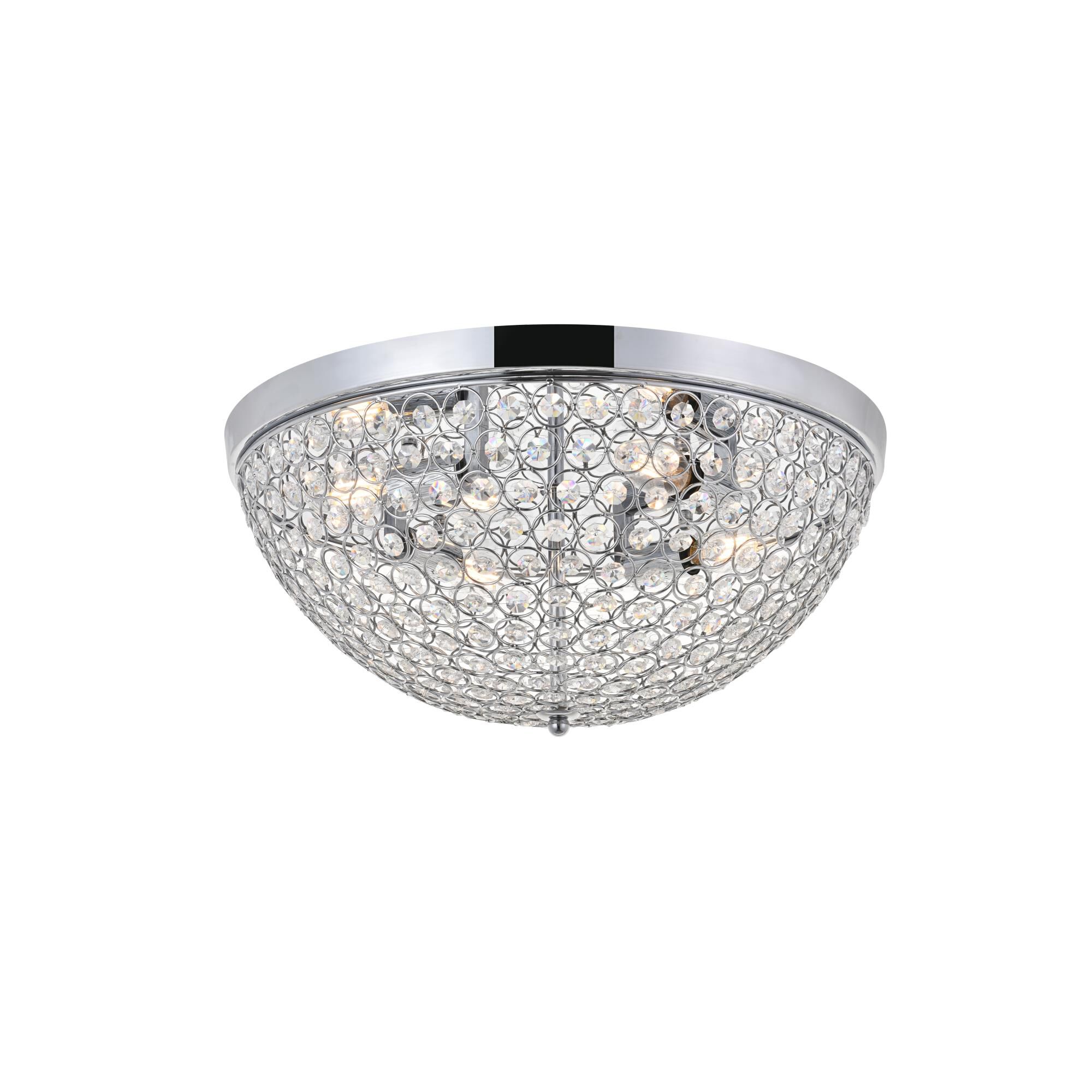 Taye 18 Inch 4 Light Flush Mount by Elegant Lighting