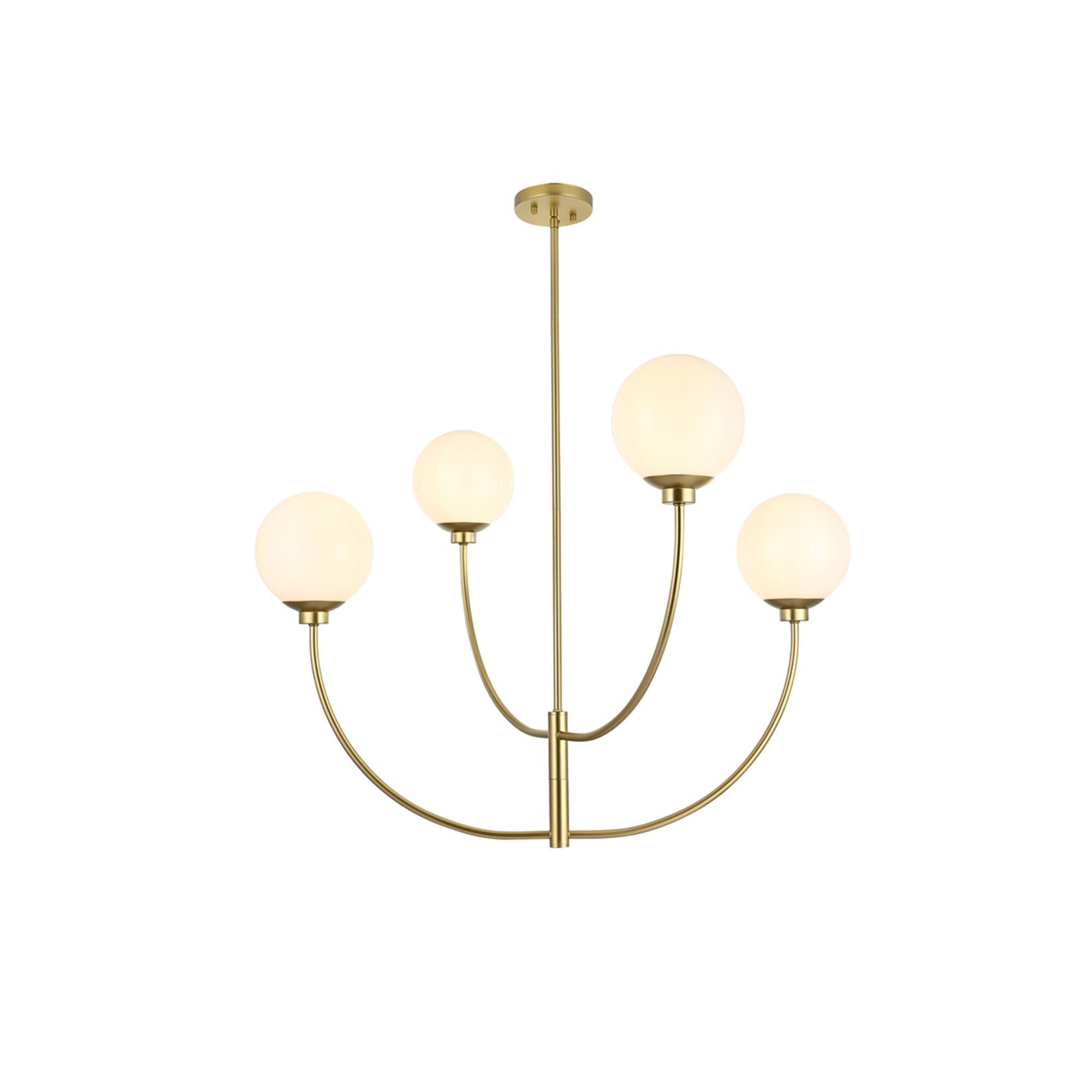 Nyomi 36 Inch 4 Light Chandelier by Elegant Lighting