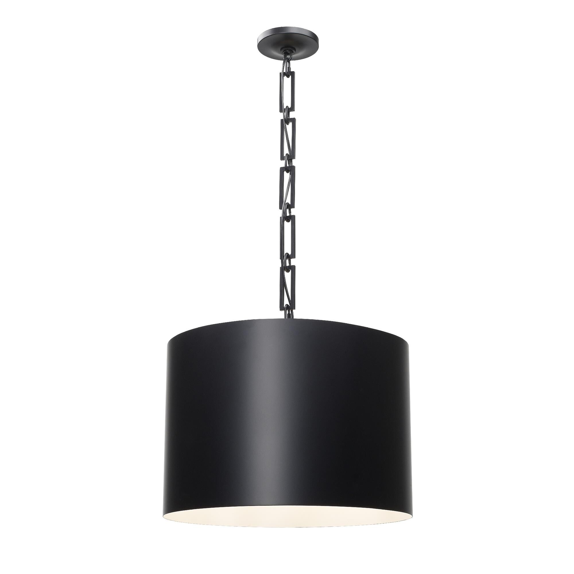Shown in Matte Black finish and Steel glass and Steel shade