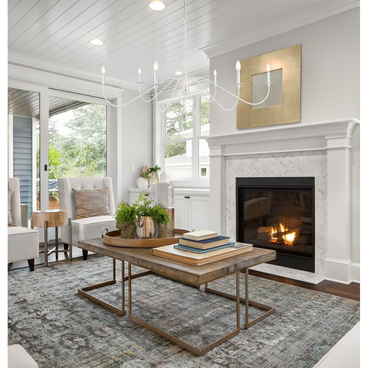 Rohan 60 Inch 6 Light Chandelier by Elegant Lighting