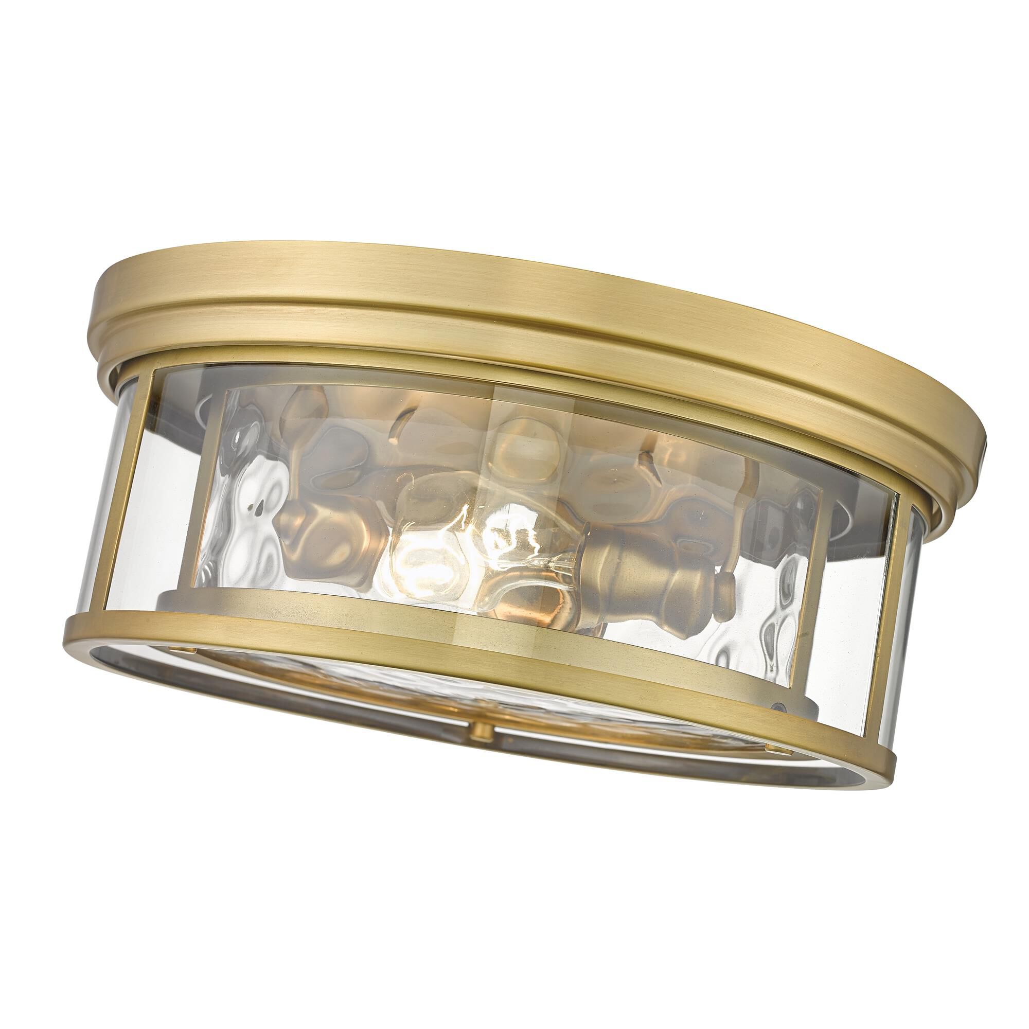 Shown in Rubbed Brass finish and Glass shade