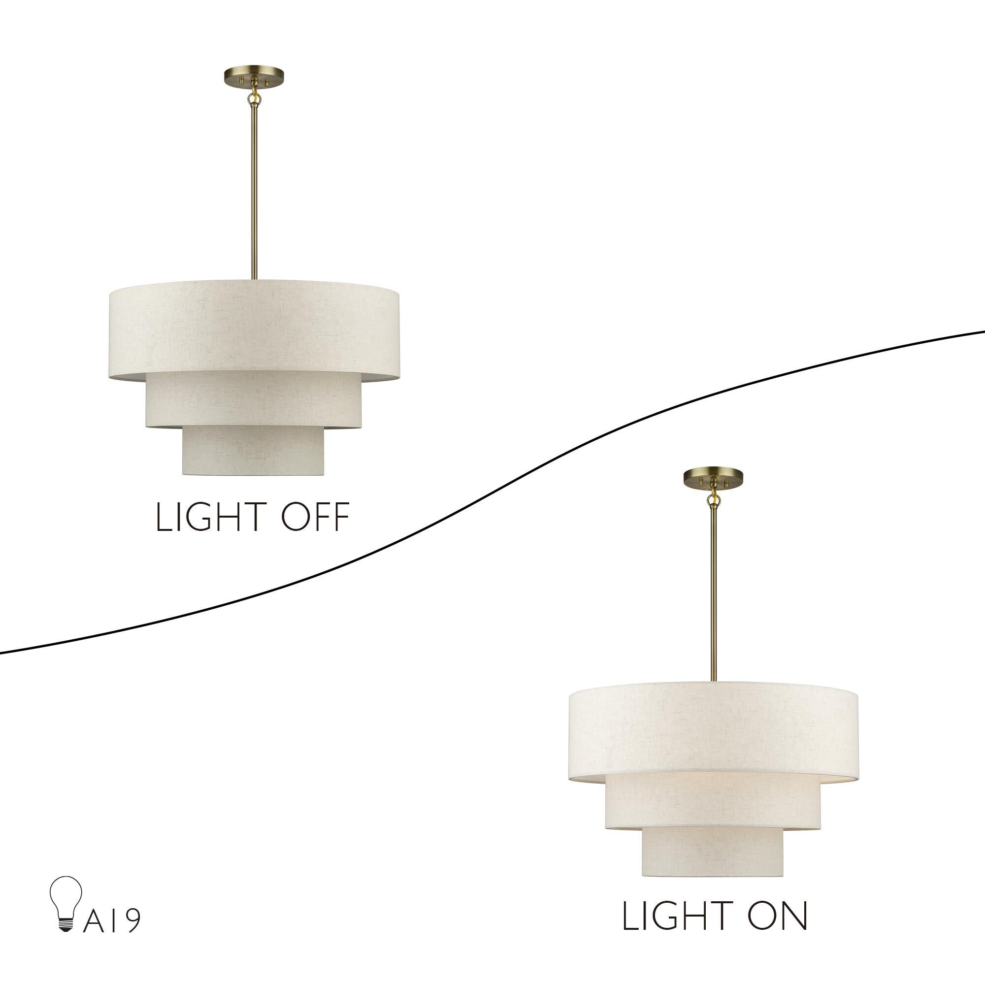 Manorwood 28 Inch Large Pendant by Livex Lighting