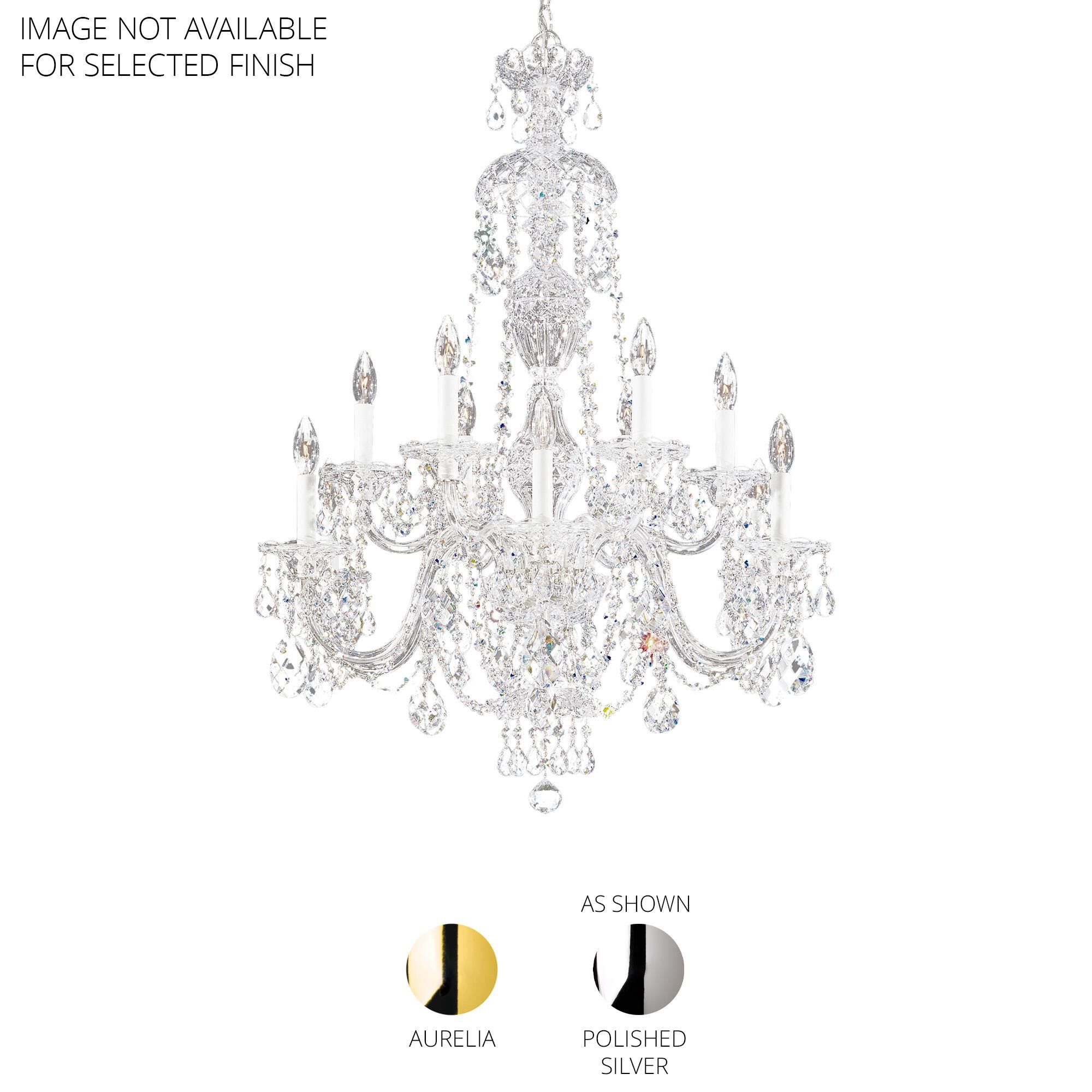 Shown in Polished Gold finish and Clear Radiance crystal