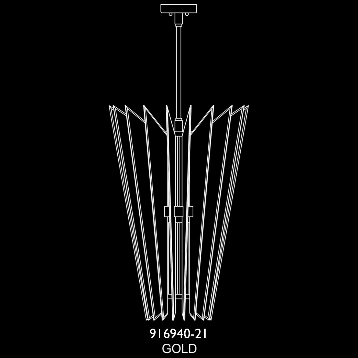 Shown in Gold finish and False crystal and False glass