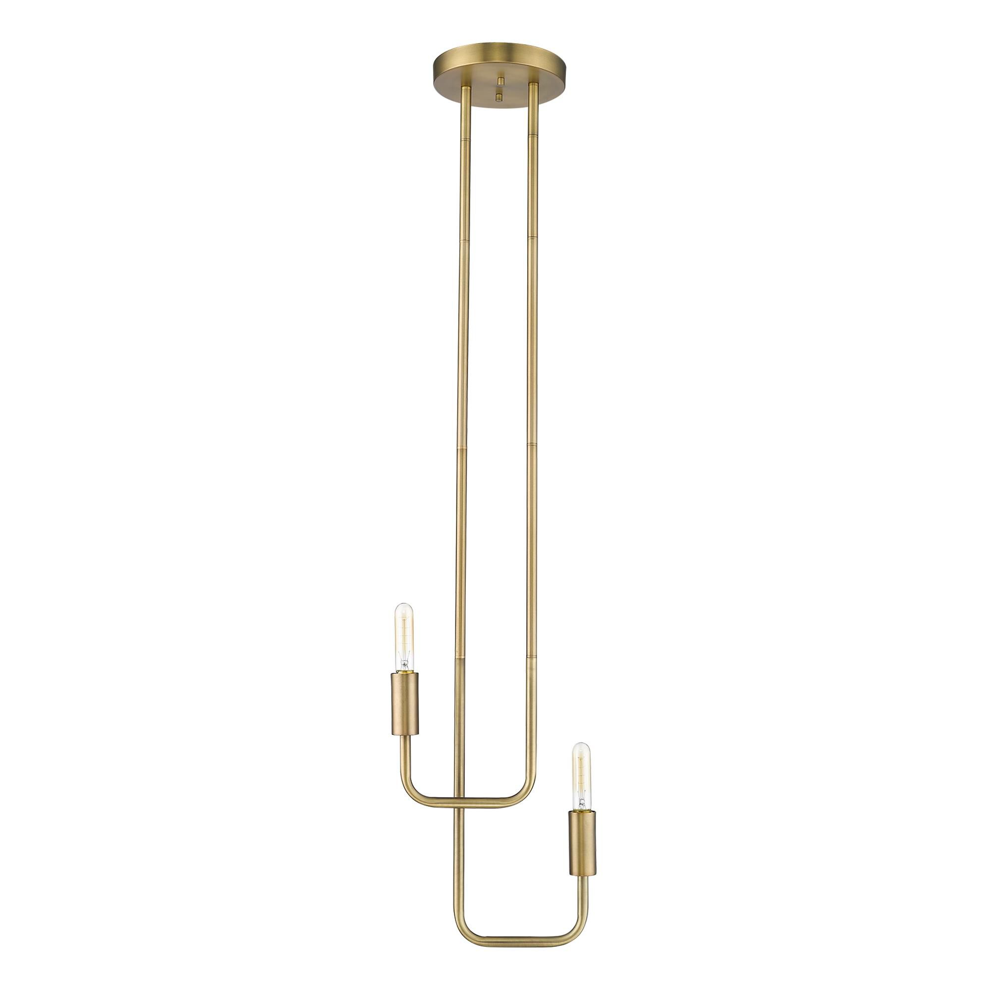 Shown in Aged Brass finish and -- glass and -- shade