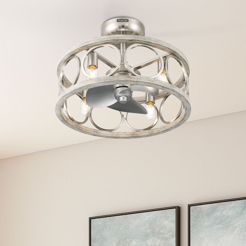 Haven 22 Inch Chandelier Ceiling Fan with Light Kit by Hunter Fan