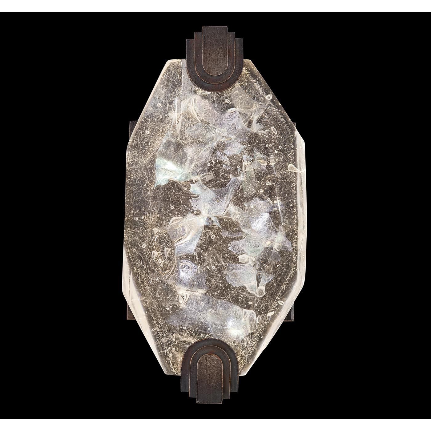 Shown in Bronze finish and False crystal and True glass